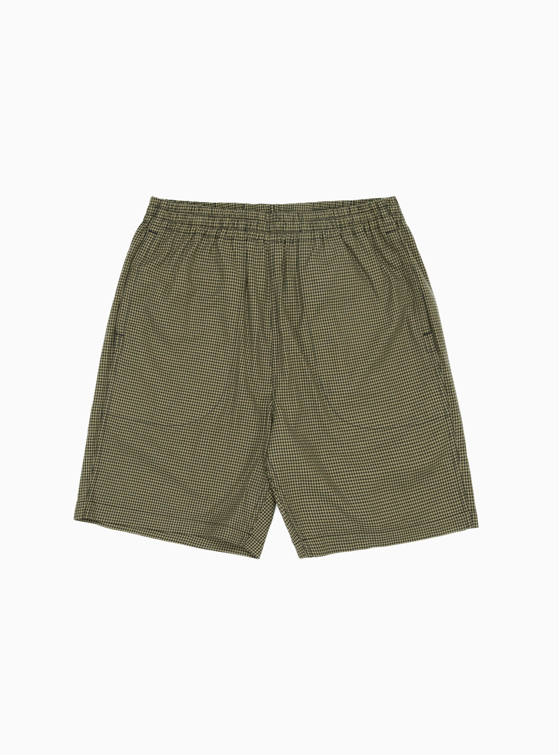  Home Party Shorts Tan Check - Size: Medium