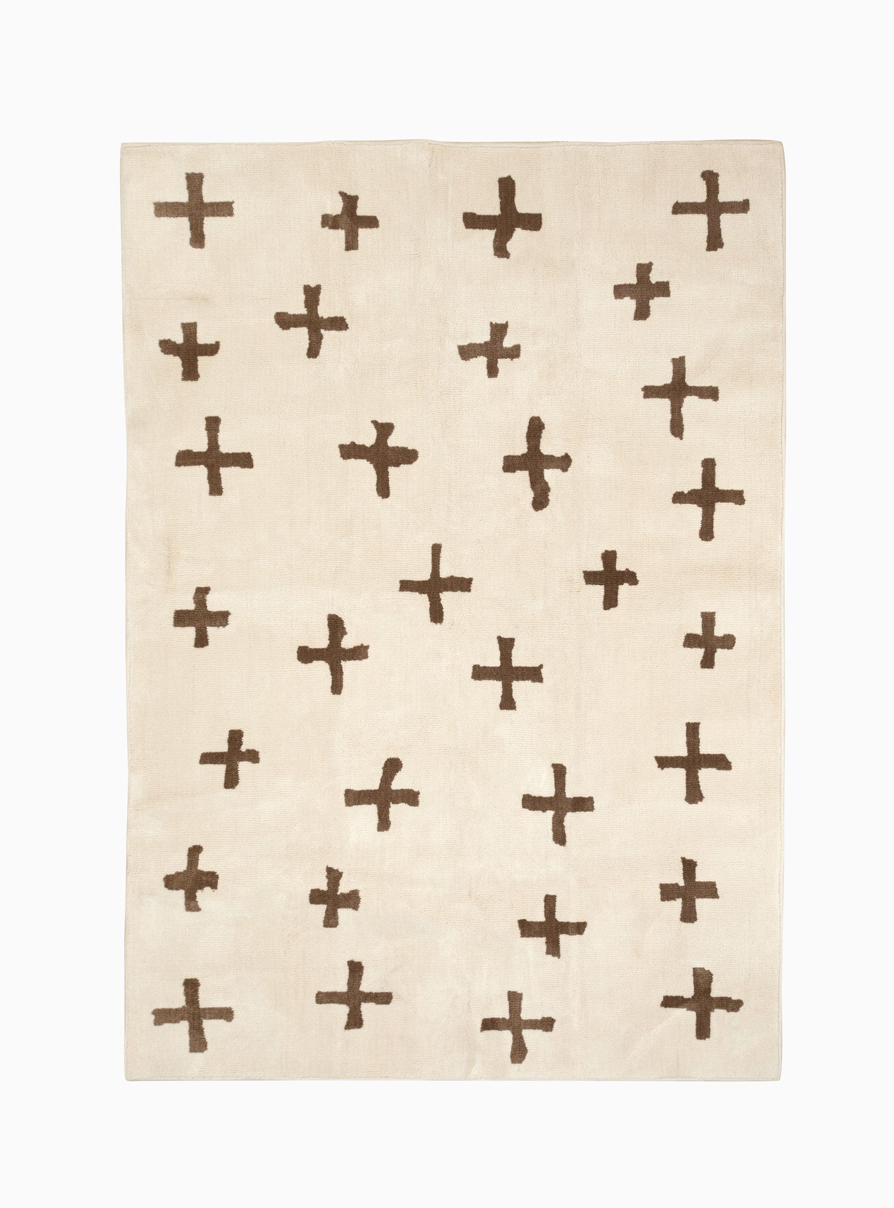  BasShu Knitted Rug Cream