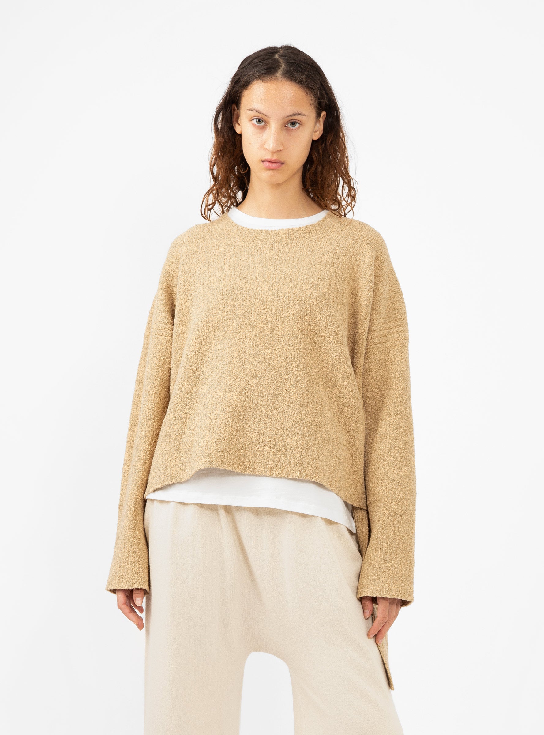  Lauren Manoogian Rib Sash Sweater Sand