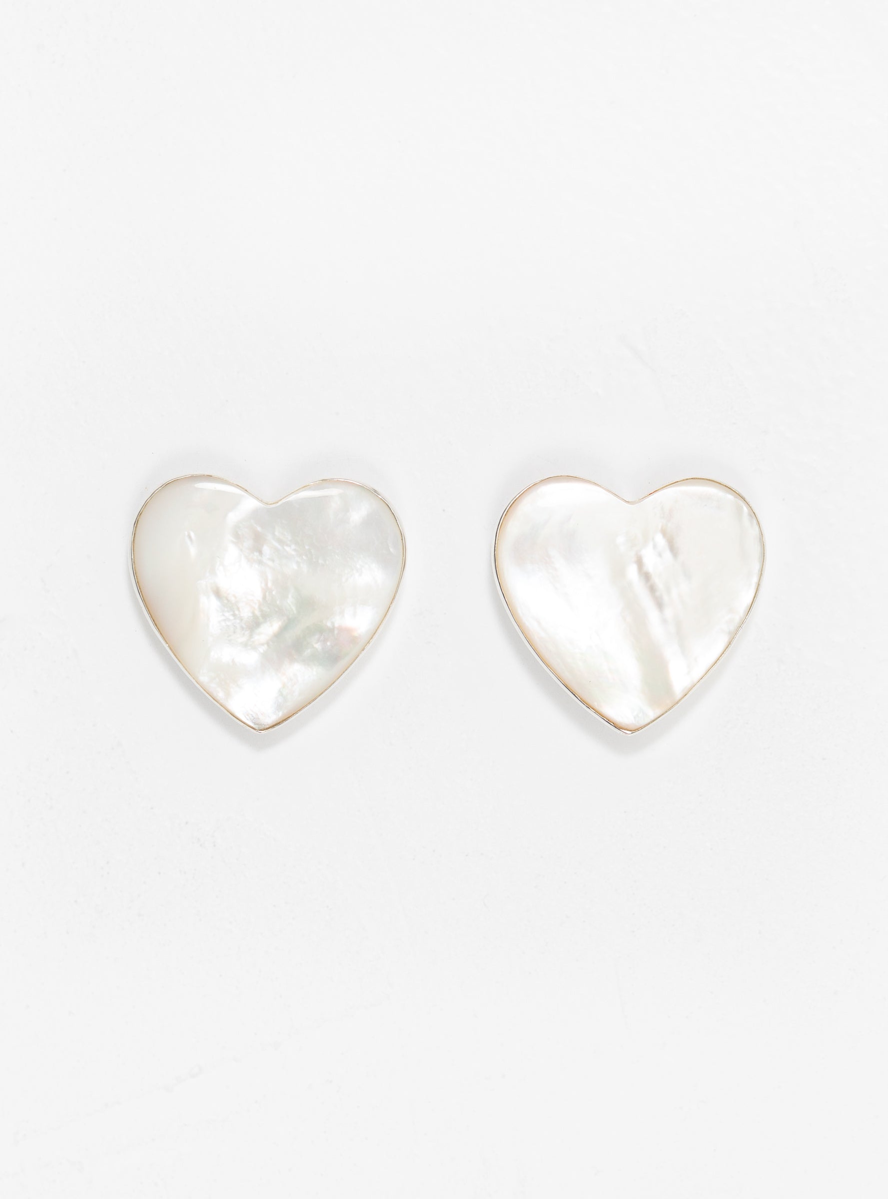  Annika Inez Pearl Heart Silver Earrings