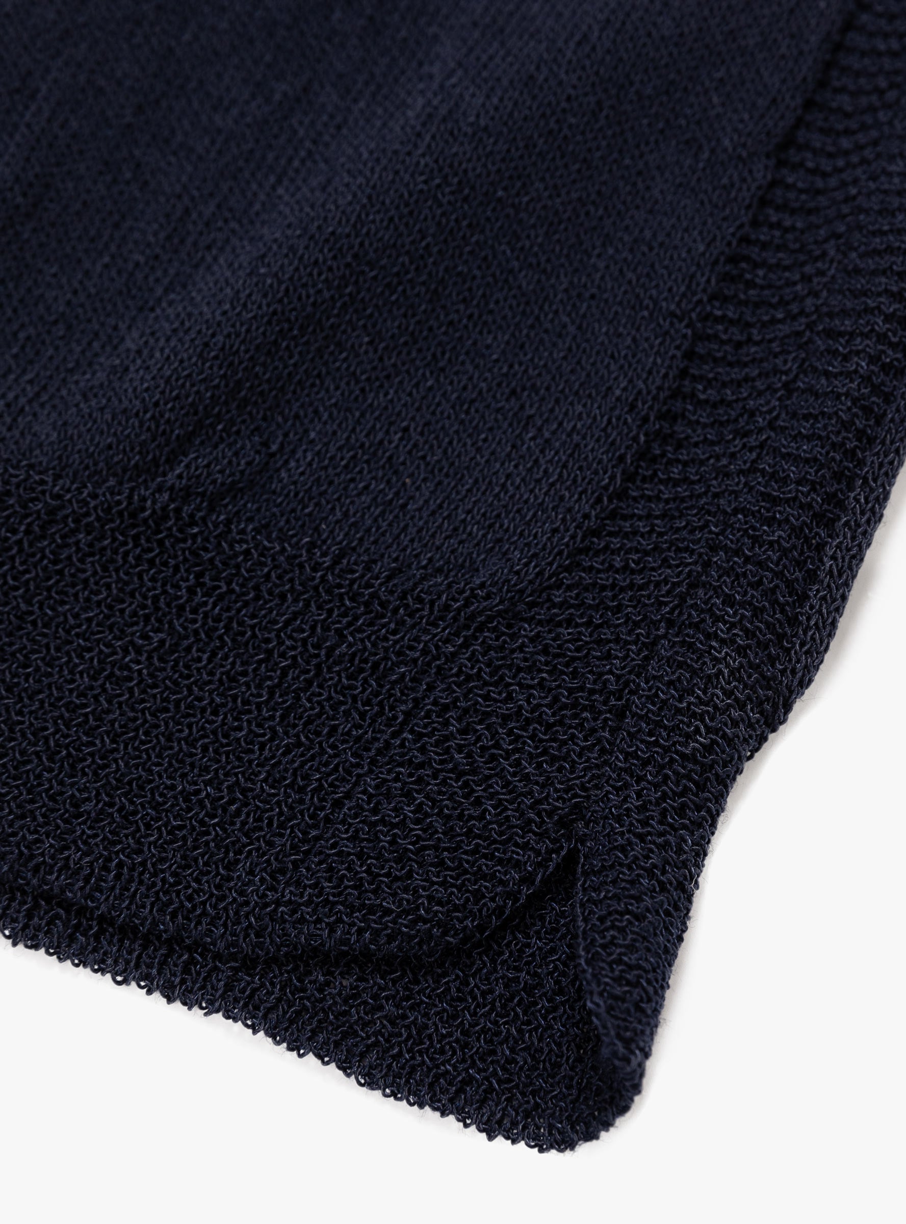  Still By Hand Shallow V-neck Sweater Navy - Size: Medium