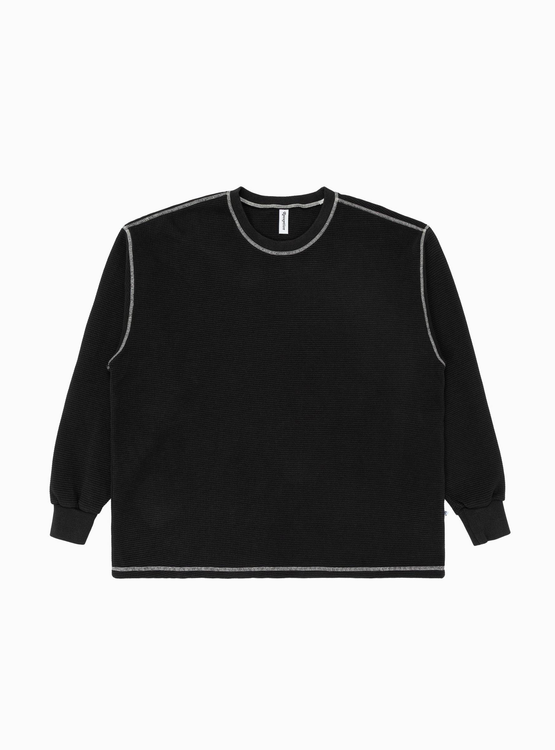  Reception Waffle Sweatshirt Black