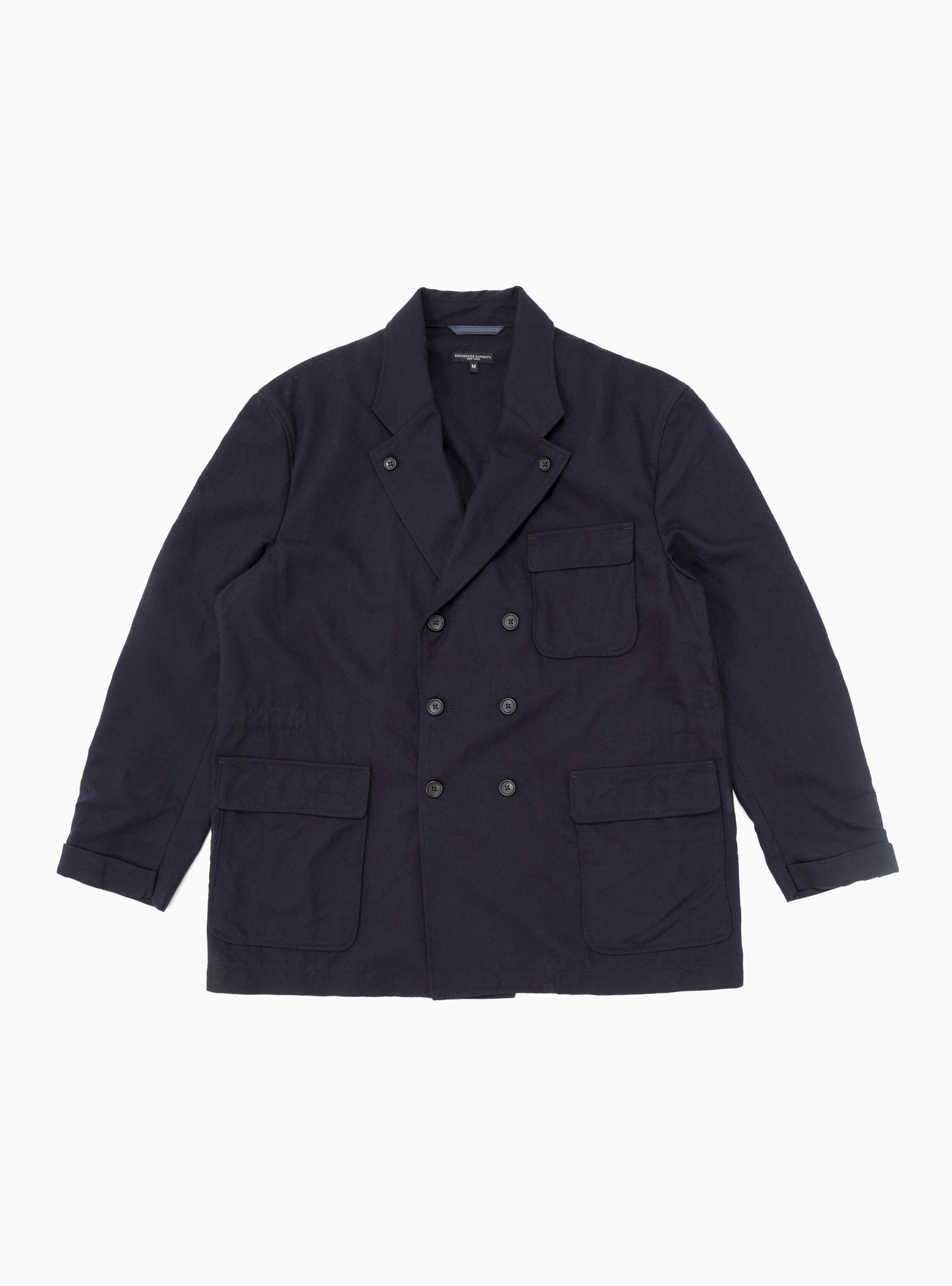  Engineered Garments Reefer Uniform Wool Serge Jacket Dark Navy