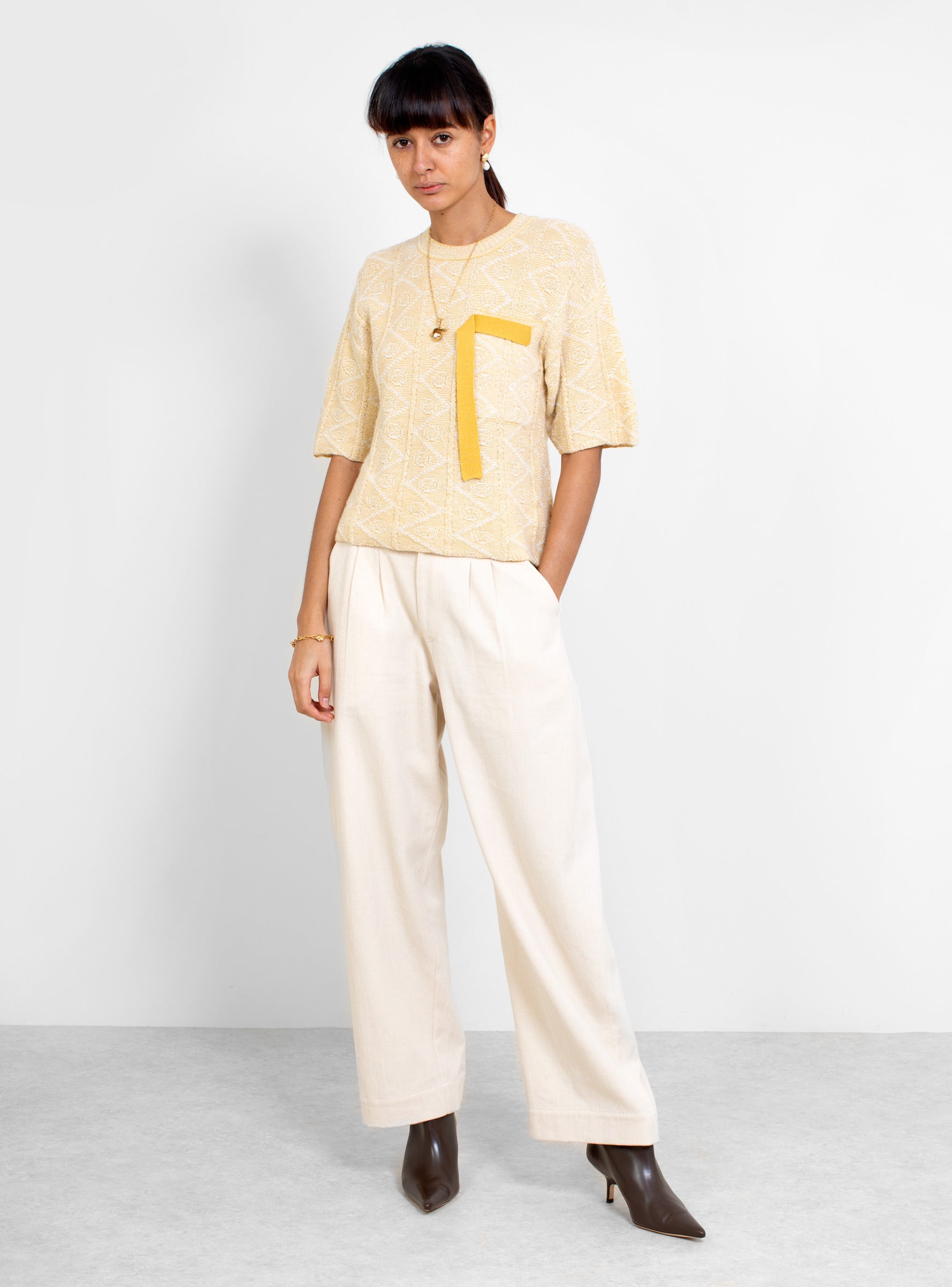  Rachel Comey Darien Knit T-Shirt Corn Yellow