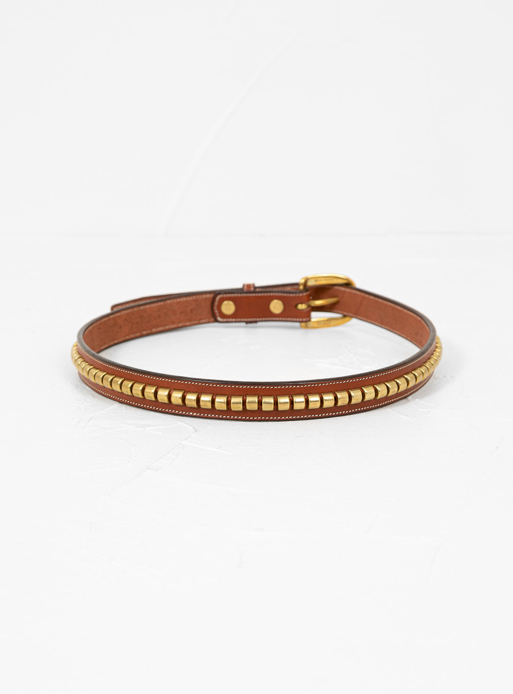  Tory Leather Clincher Belt Oakbark Brown & Brass - 36"