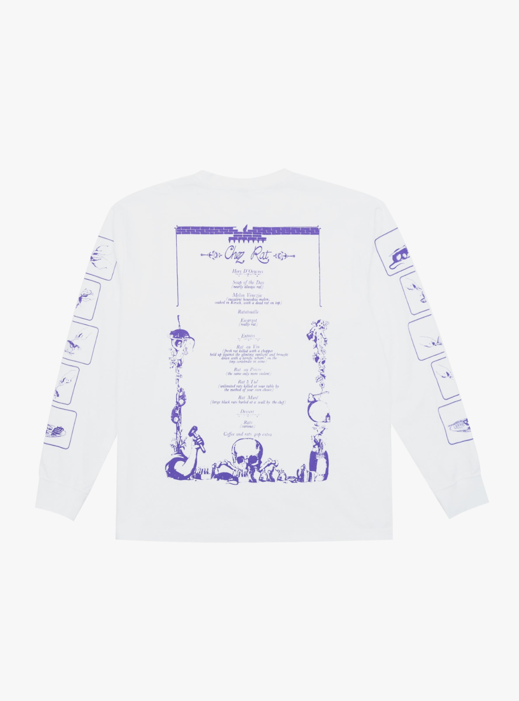 Reception Chez Rat Long Sleeve T-shirt White - Size: XL