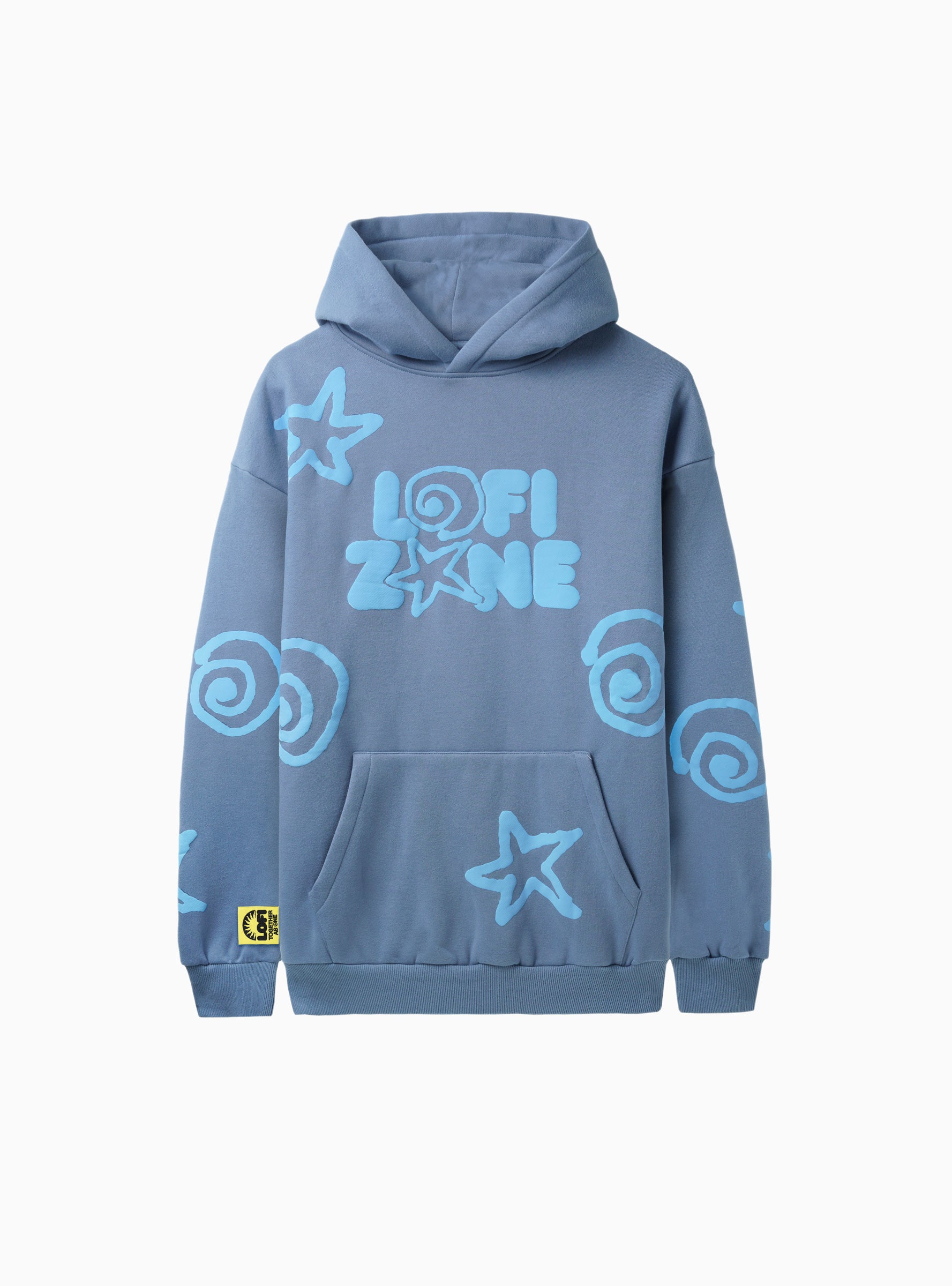  Lo-Fi All Over Shapes Hoodie Denim Blue