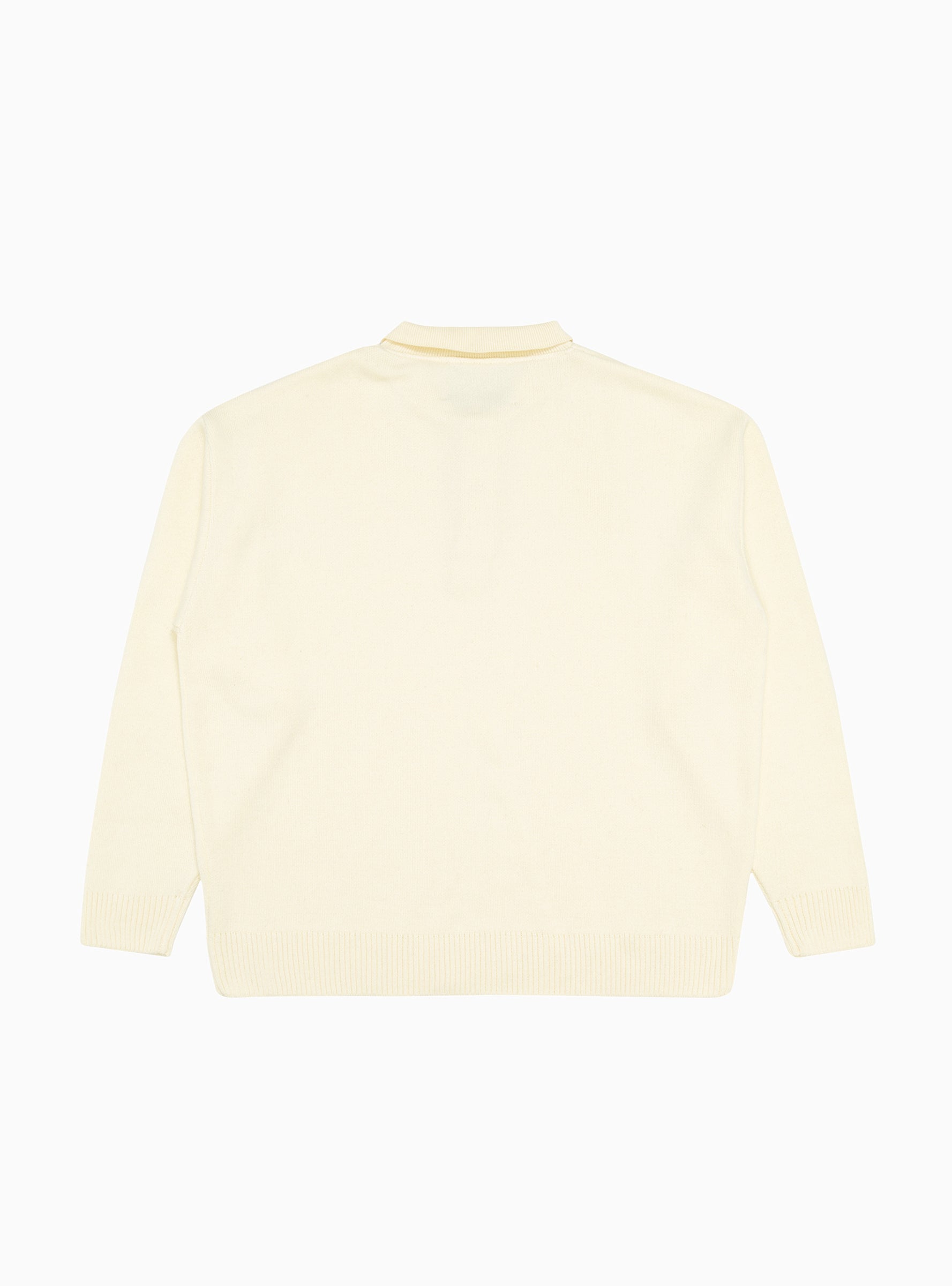  The English Difference Polo Sweater Cream - Size: Medium