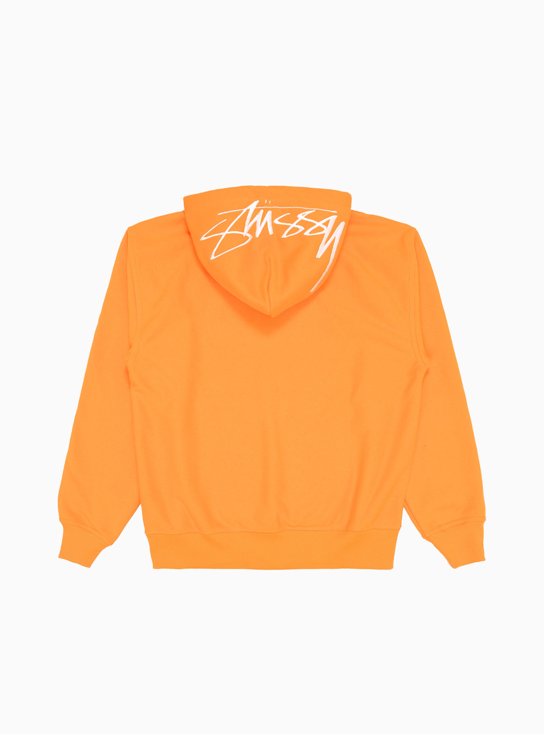  Stüssy Back Hood Logo Hoodie Tangerine