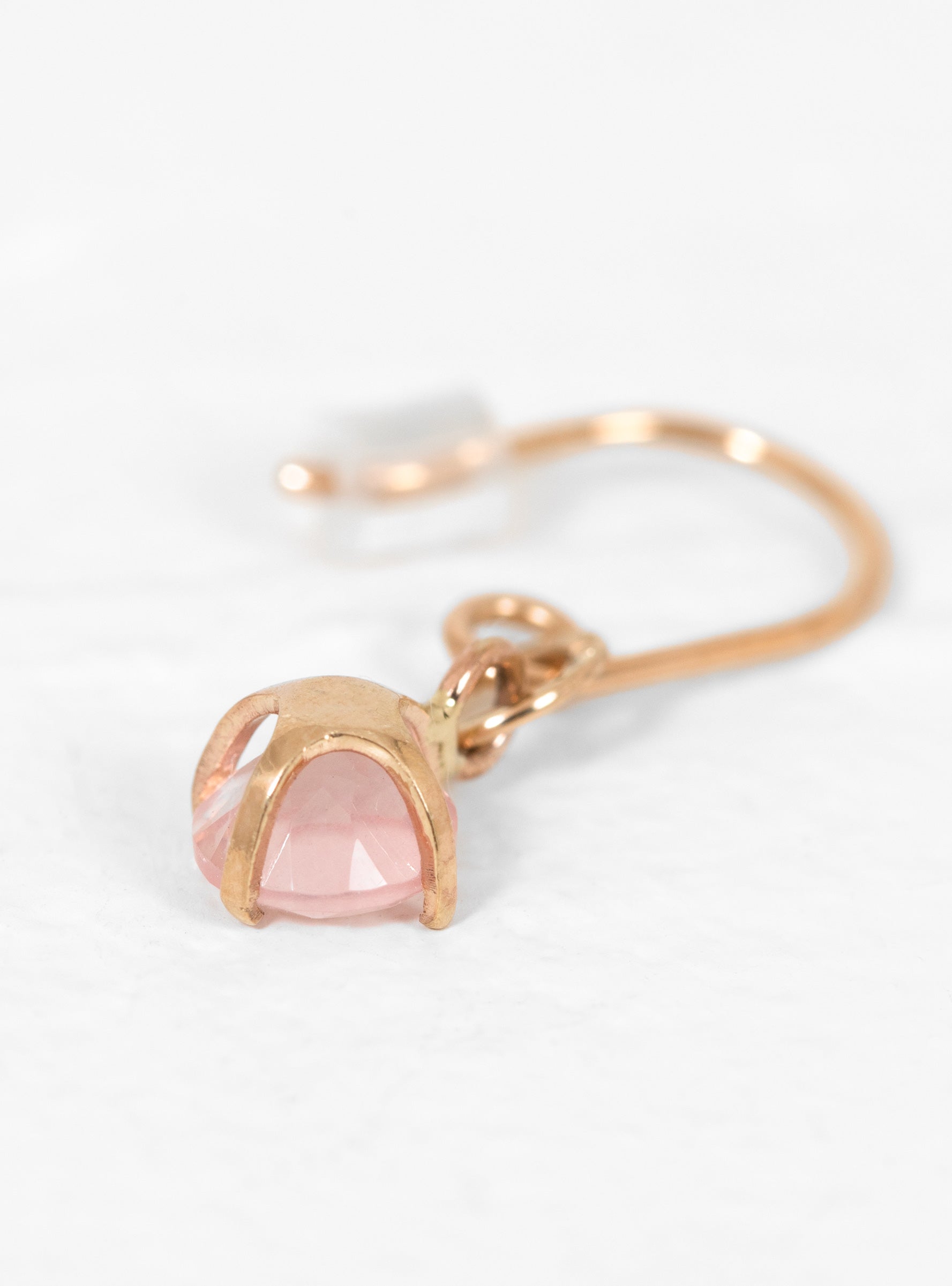  Helena Rohner Pink Quartz 9kt Gold Single Earring