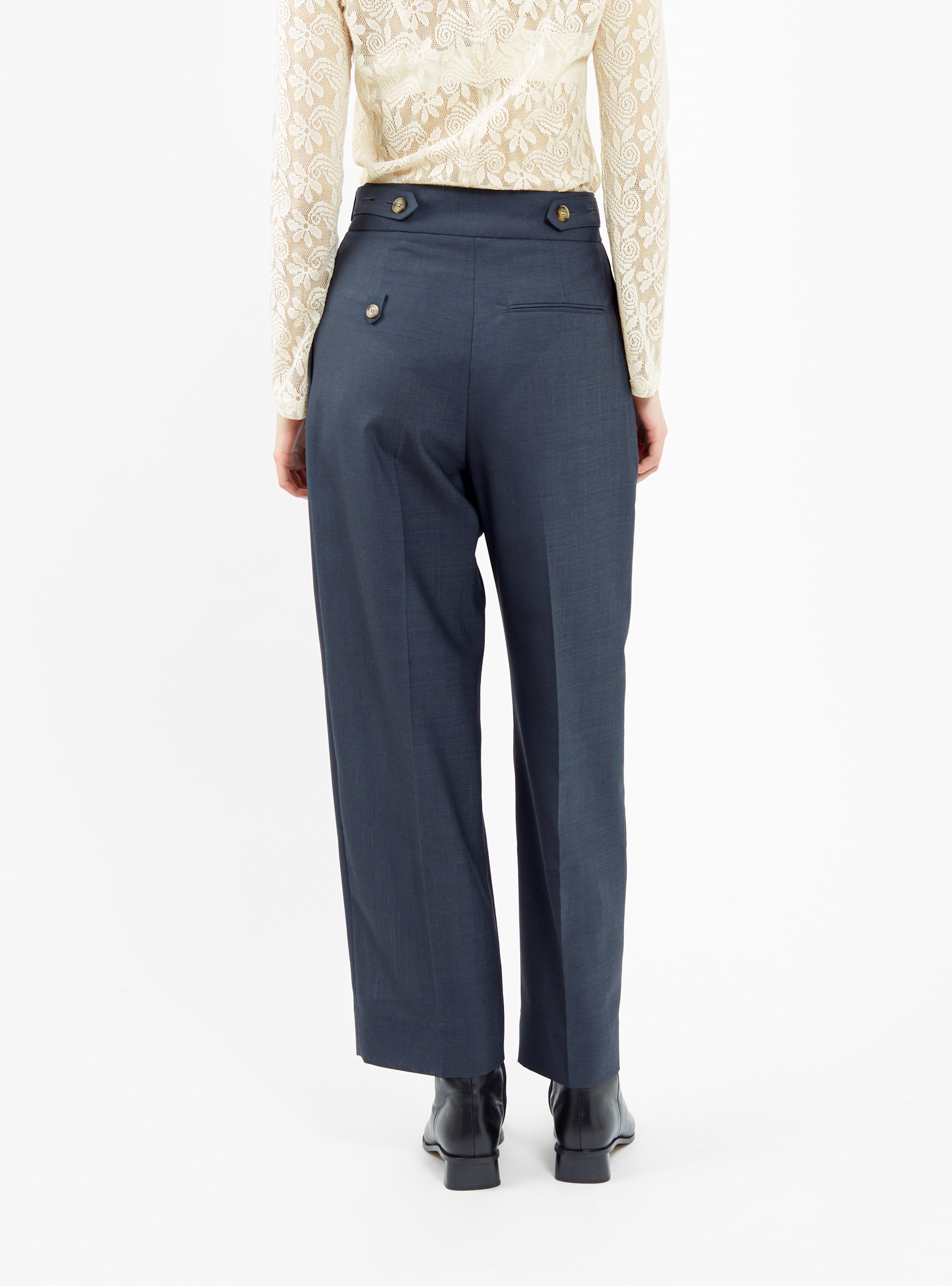  Rejina Pyo Eunah Trousers Slate Blue - Size: UK10