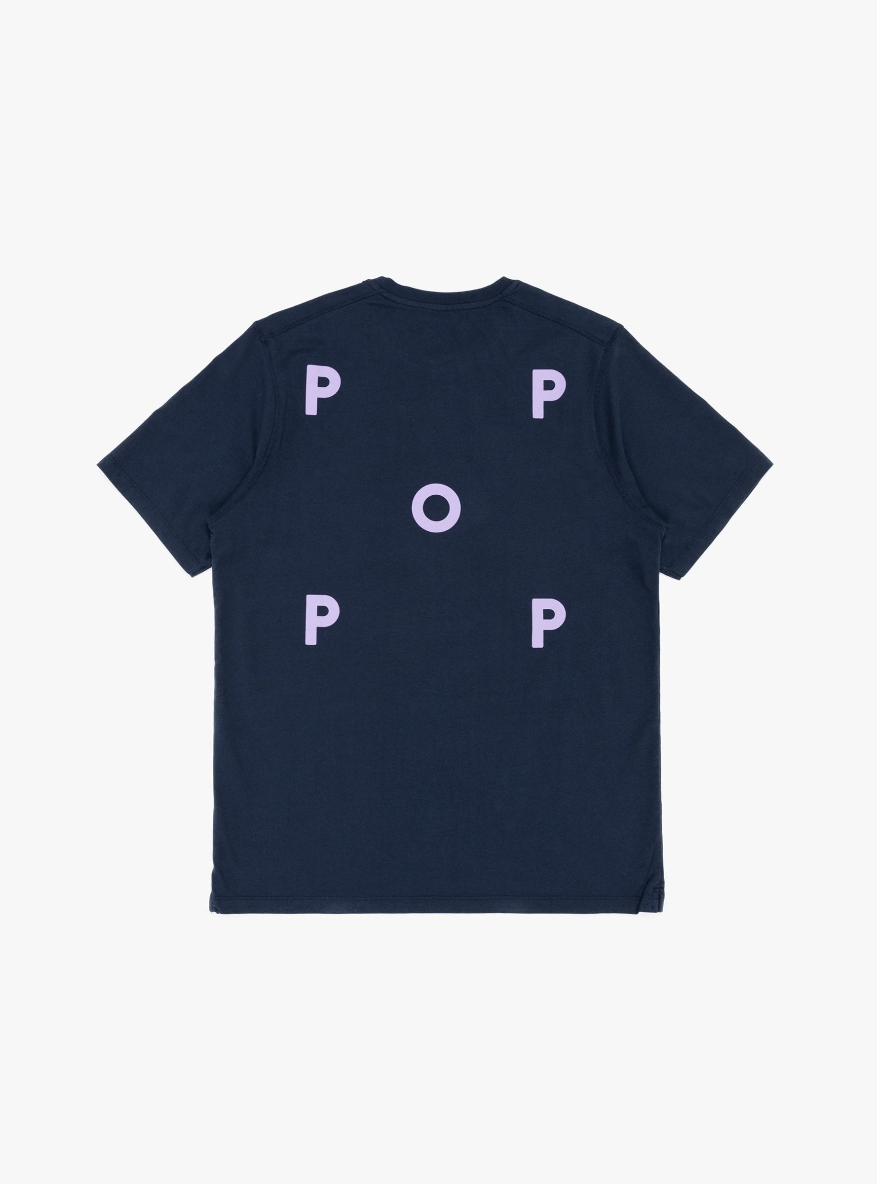 Pop Trading Company Pop Trading Company Logo T-shirt Navy & Viola - Size: XL