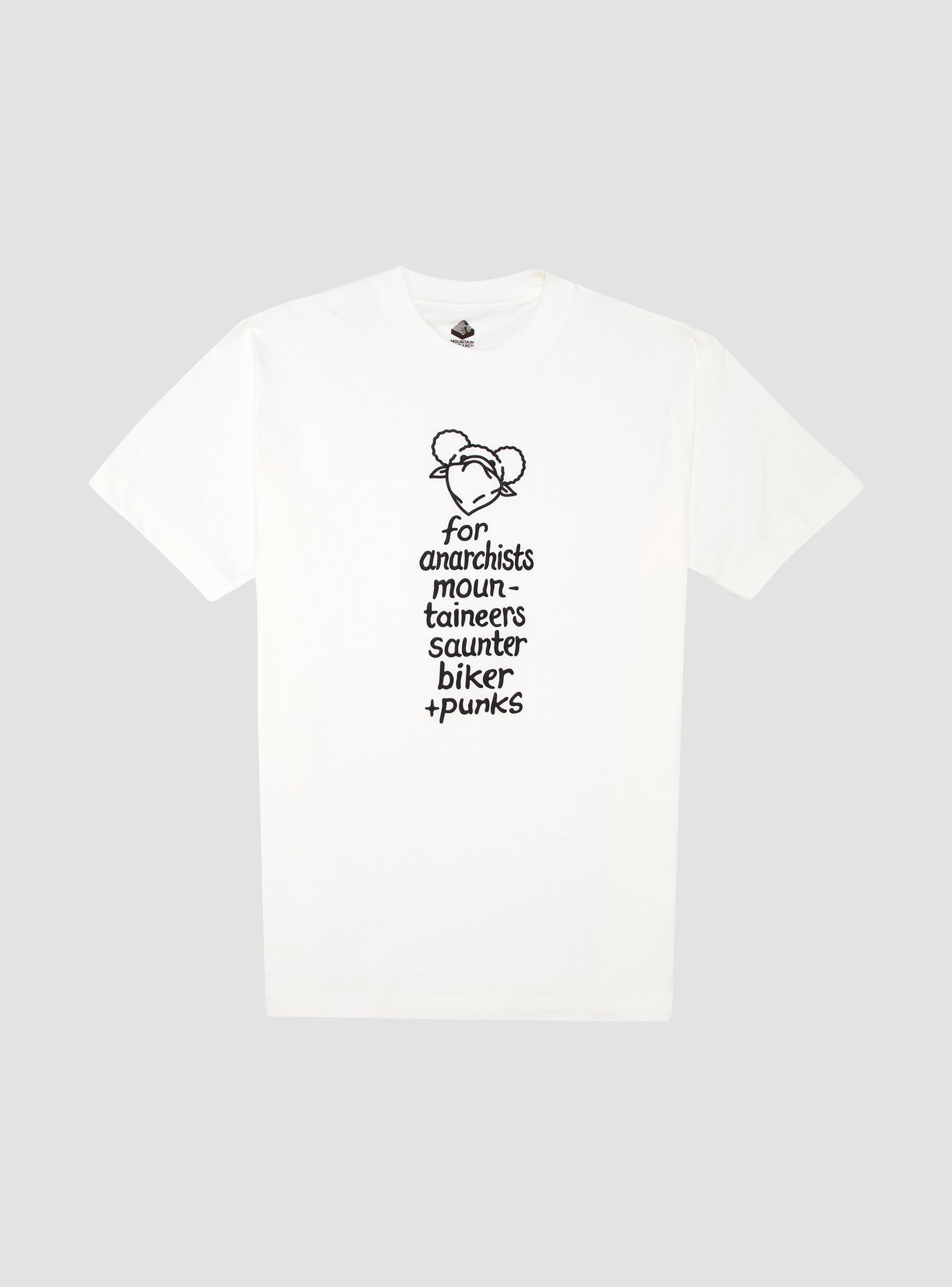  Mountain Research Print T-Shirt (Slogan) White - Size: Medium
