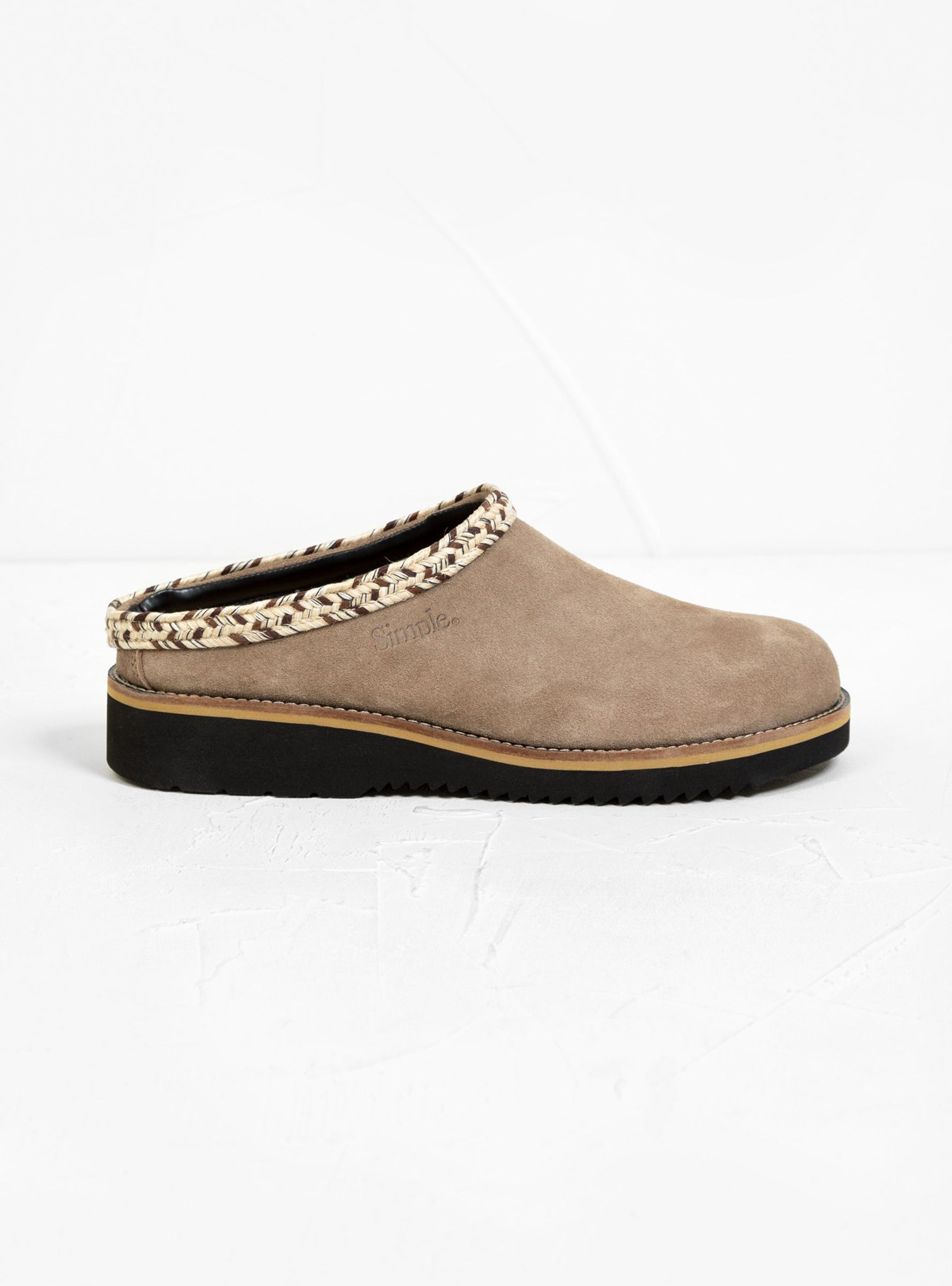  Simple Original Suede Clogs Taupe