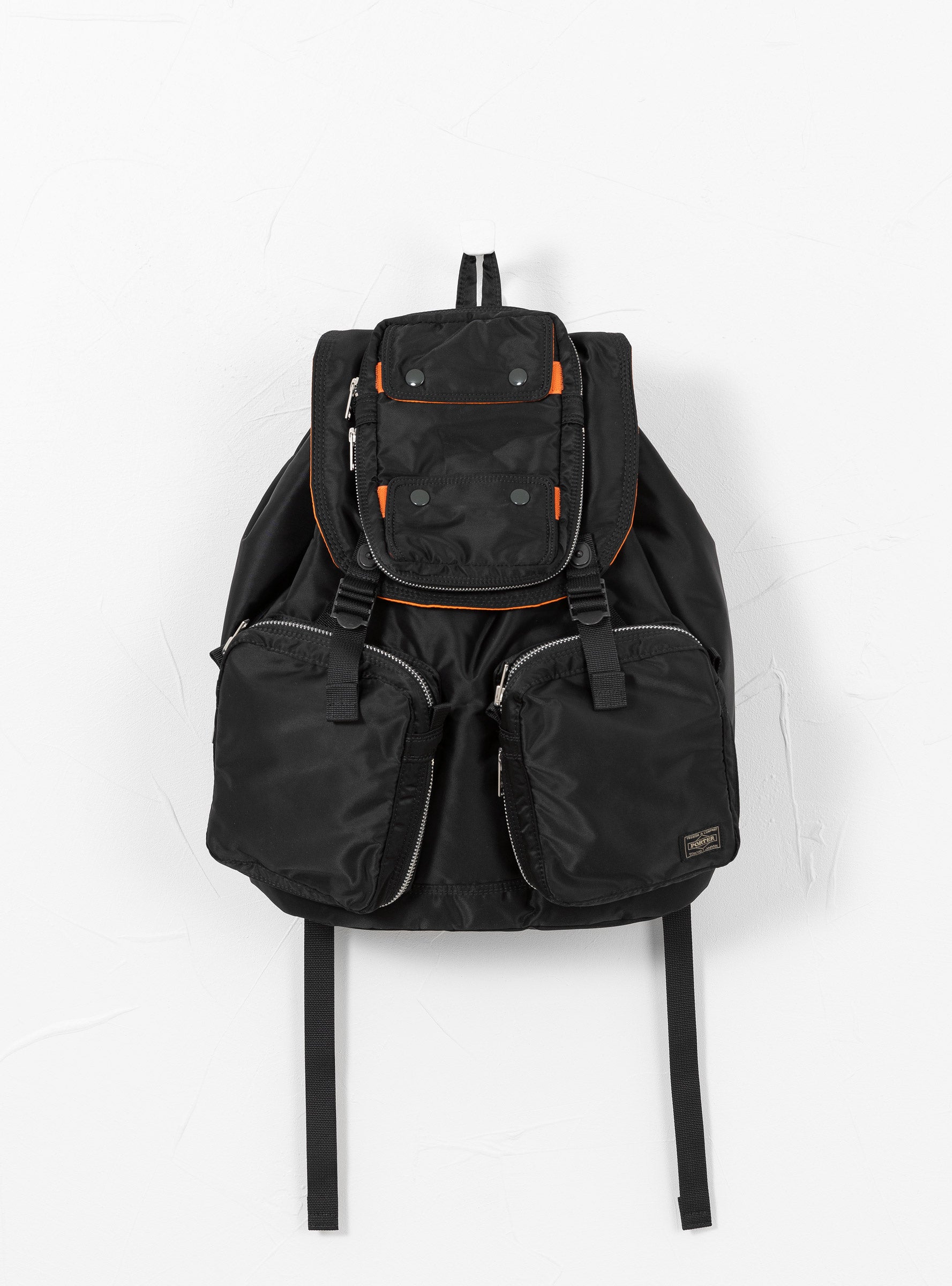  Porter Yoshida & Co. TANKER Patch Pocket Rucksack Black