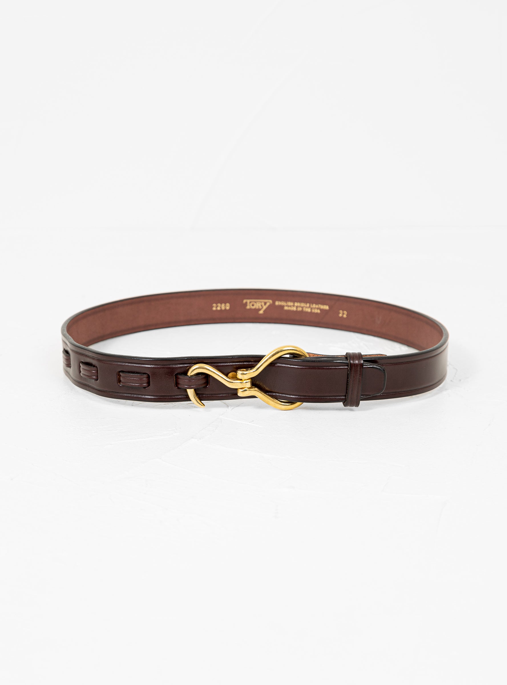  Tory Leather Hoof Pick Belt Havana Brown & Brass