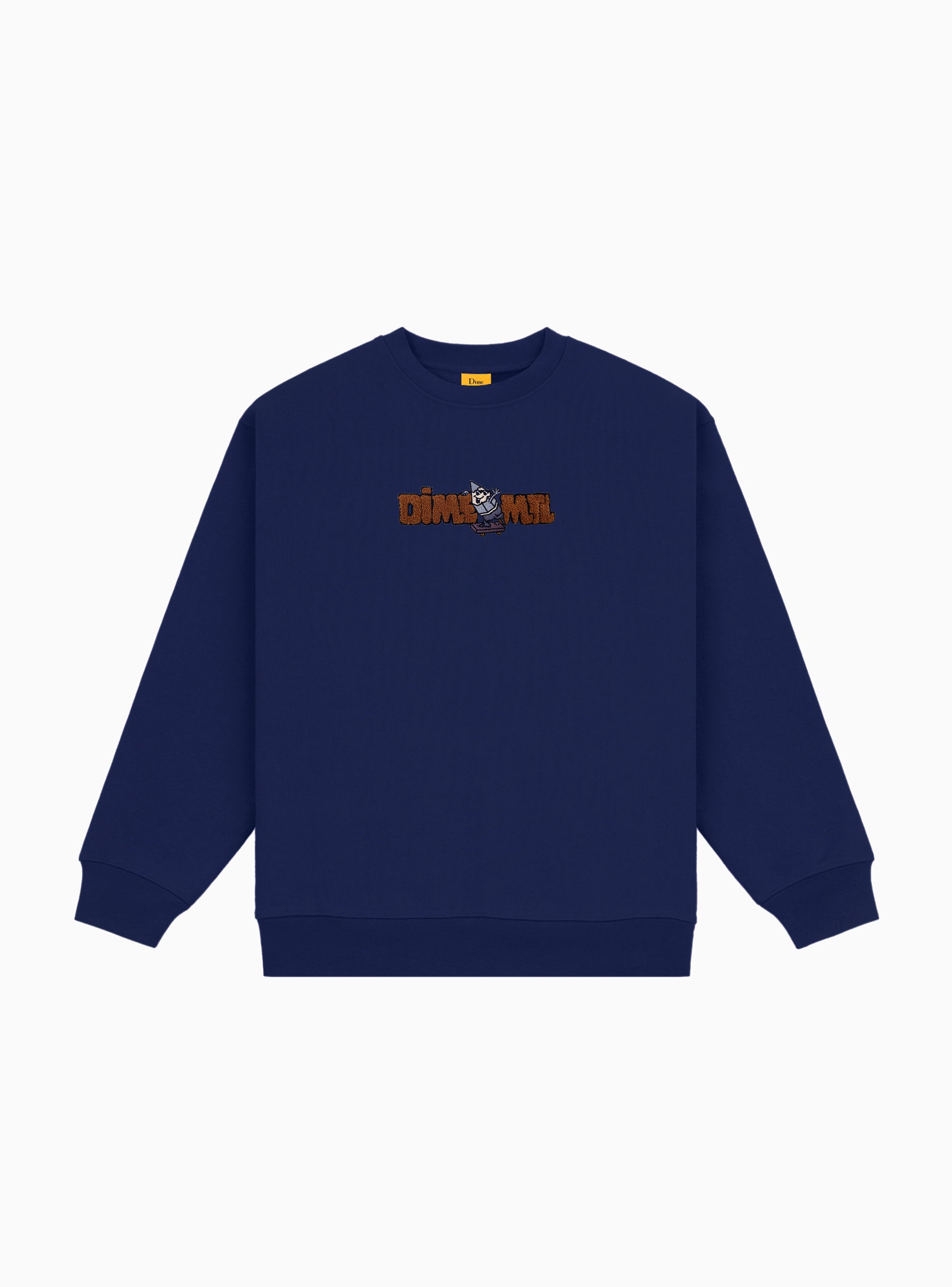  DIME Crayon Chenille Crewneck Navy