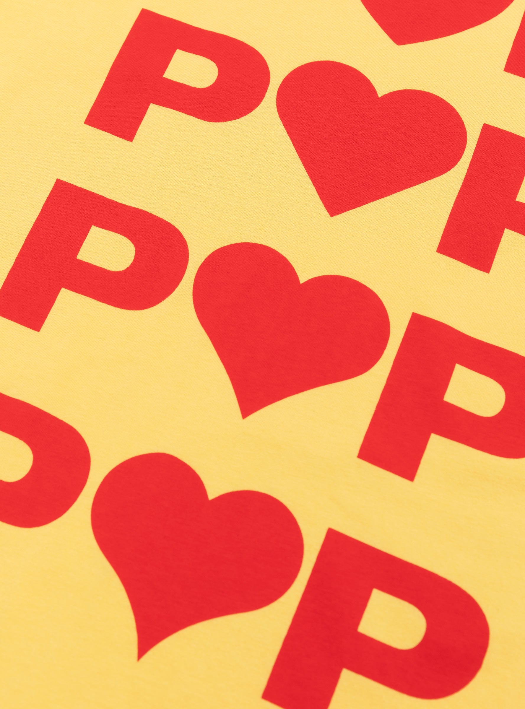 Pop Trading Company Pop Trading Company Hearts T-Shirt Snapdragon - Size: Small