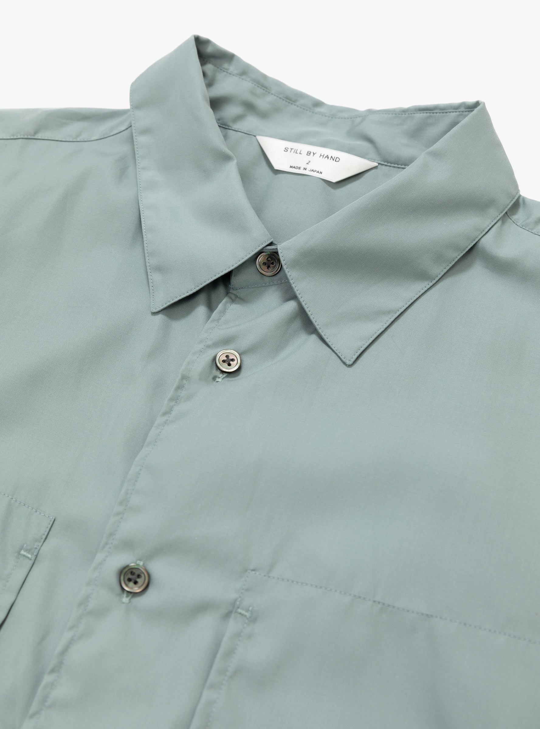  Still By Hand Double Pocket Shirt Blue Grey - Size: Small