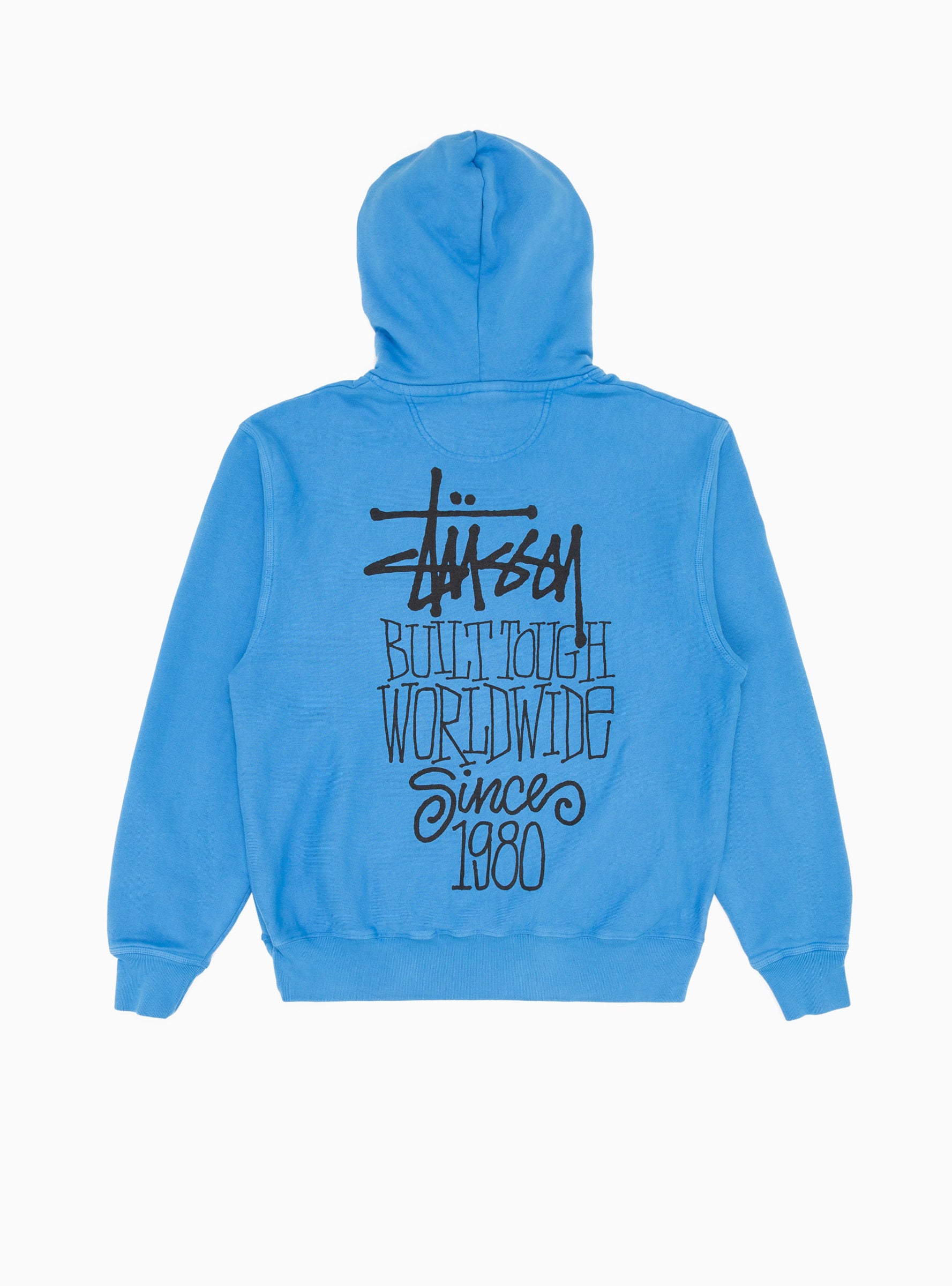  Stüssy Built Tough Pigment Dyed Hoodie Blue