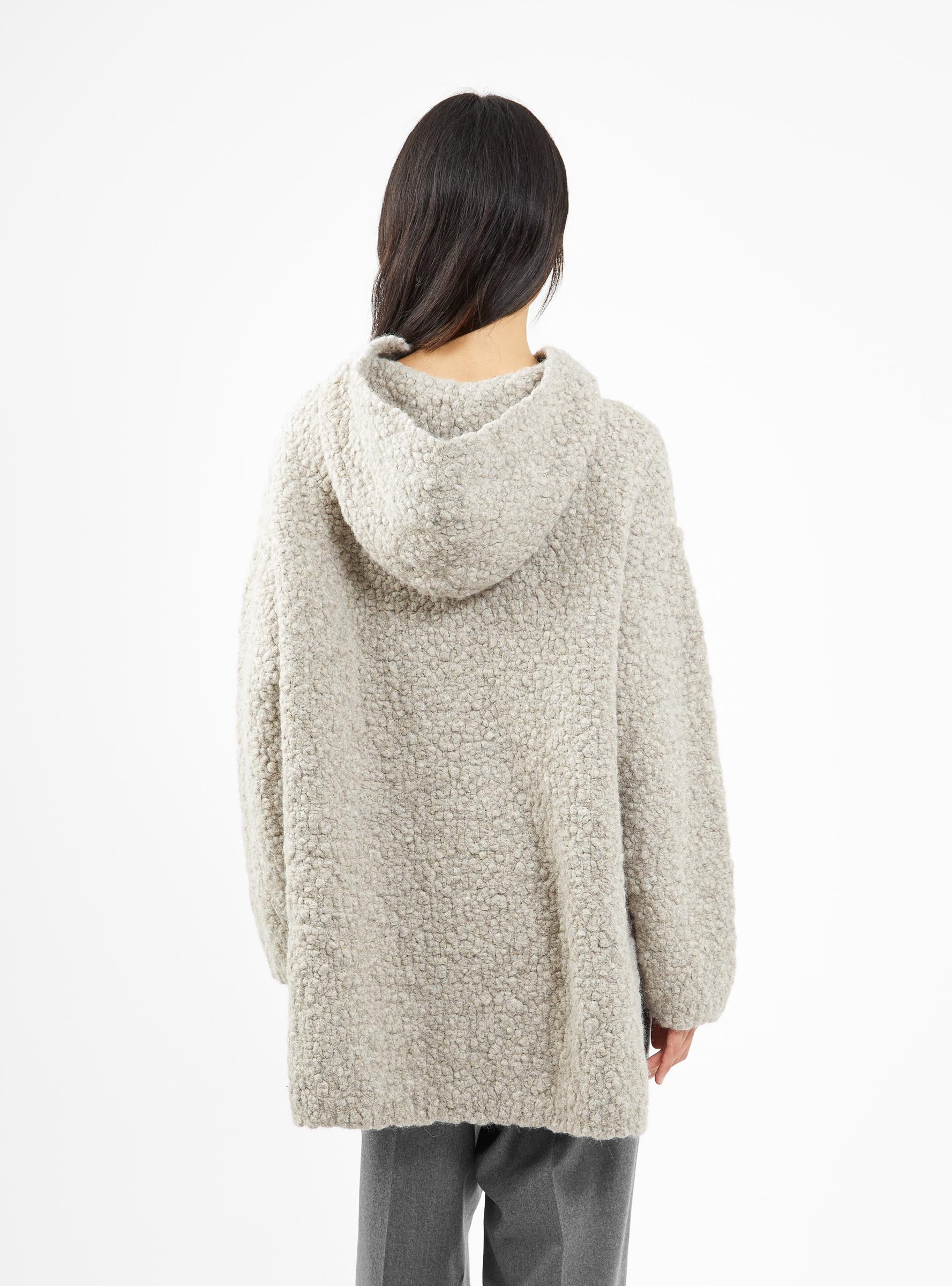 Lauren Manoogian Lauren Manoogian Berber Hooded Sweater Grey - Size: Small