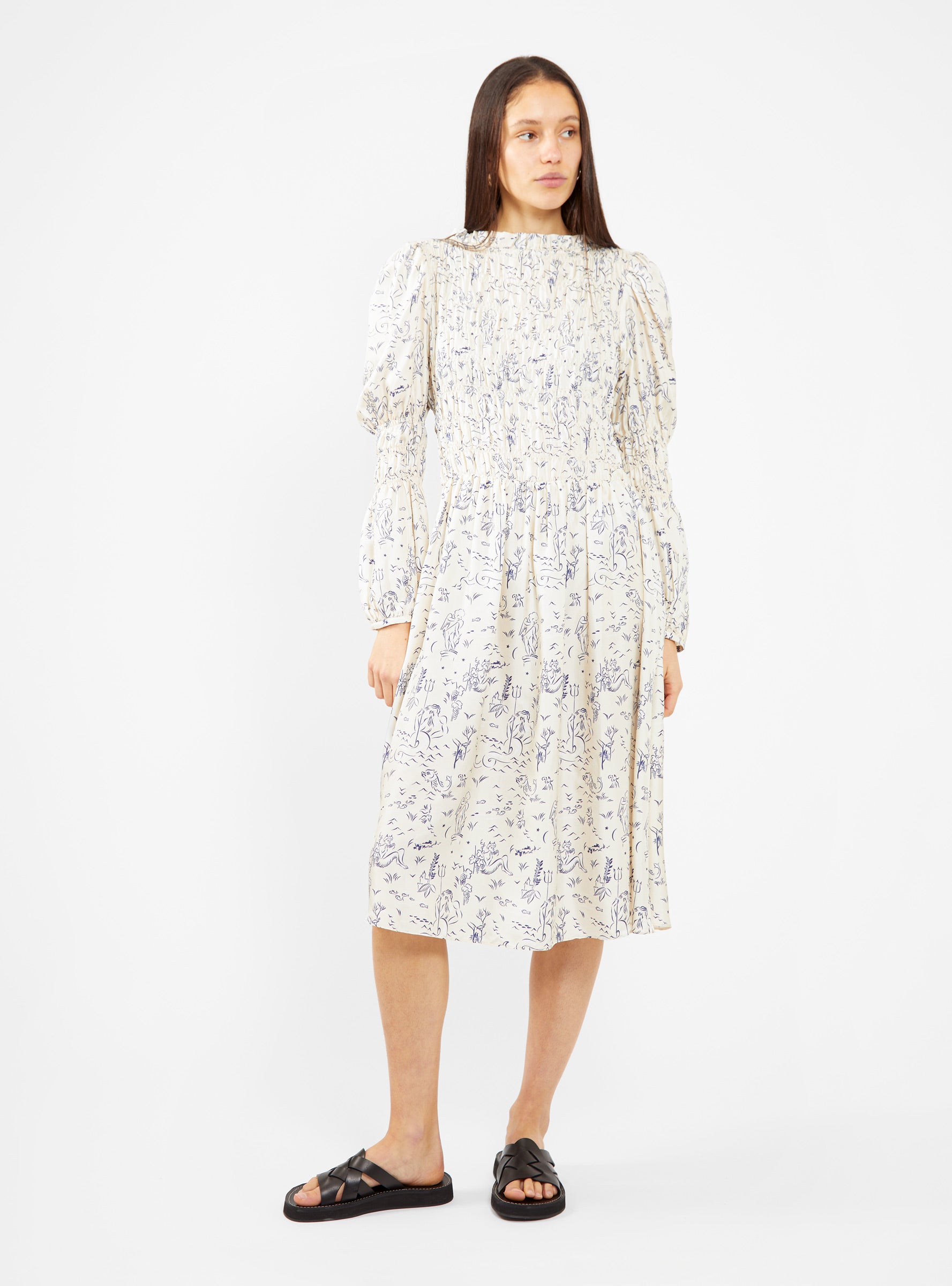  Shrimps Marina Dress Off White & Navy