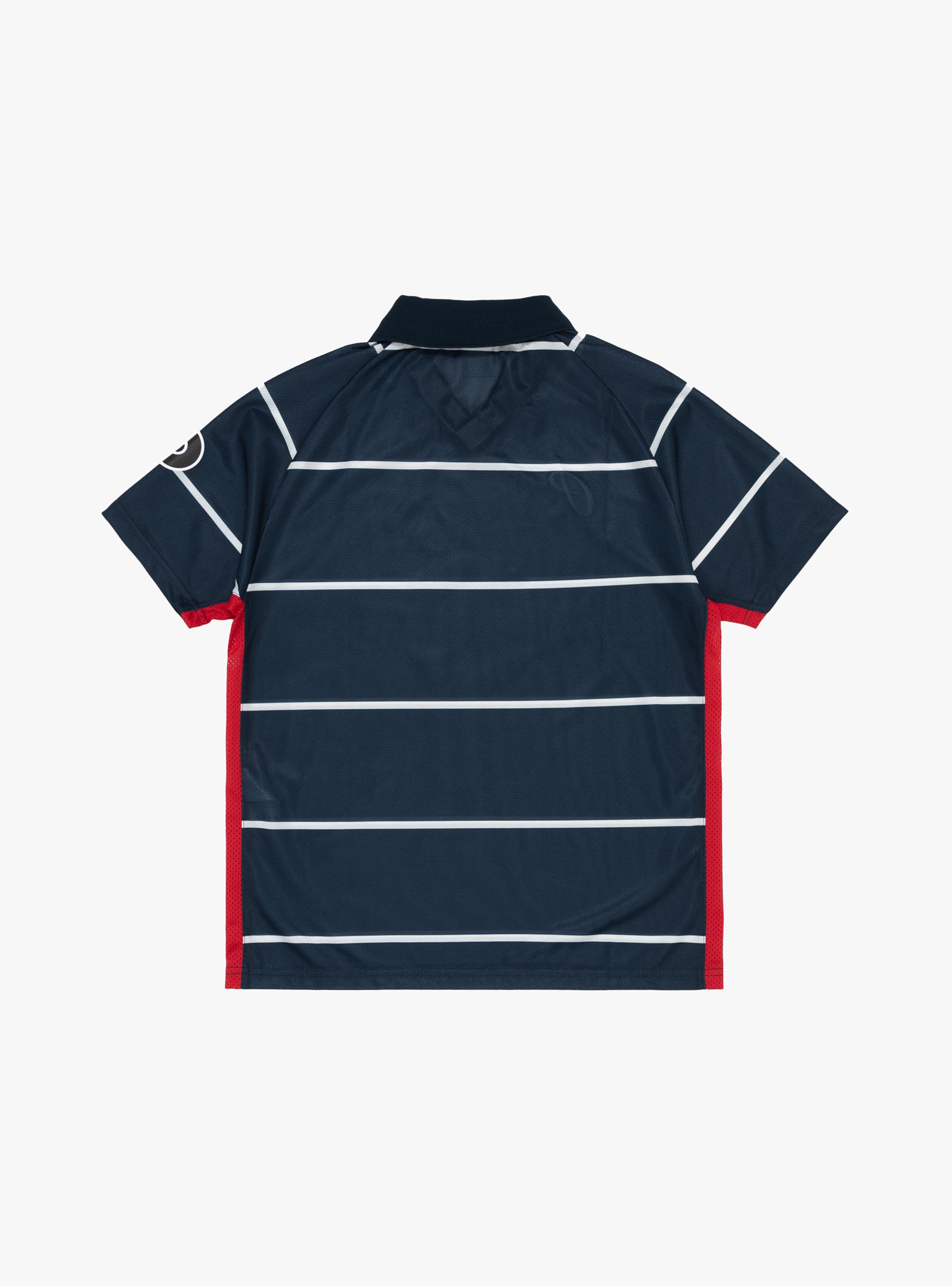 Pop Trading Company Pop Trading Company Striped Sportif T-Shirt Navy - Size: XL