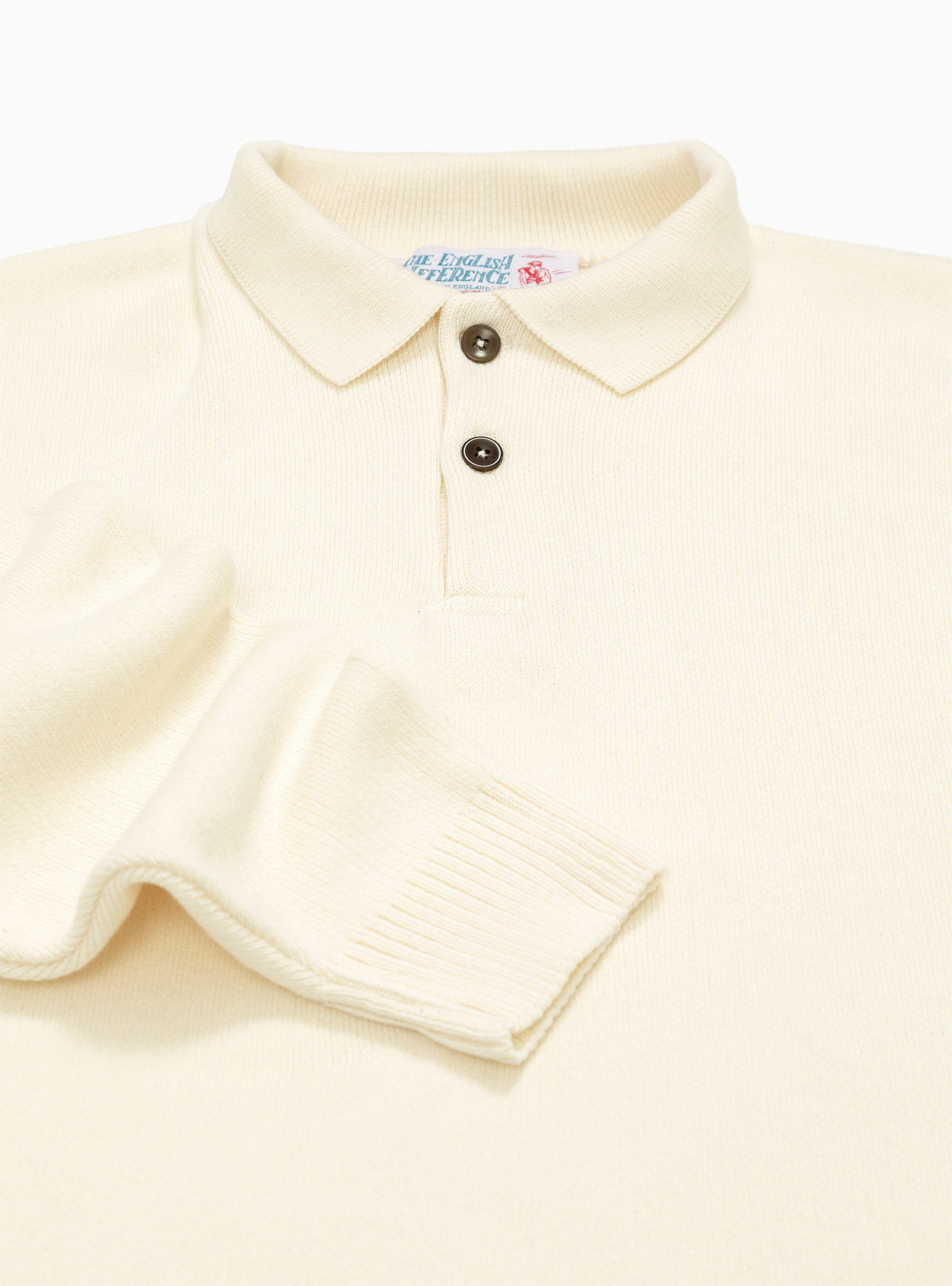  The English Difference Polo Sweater Cream - Size: XL