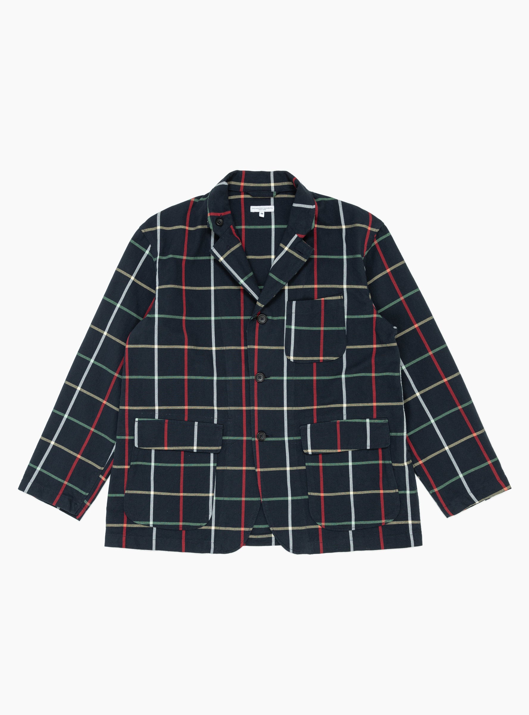 engineered garments Engineered Garments Loiter Jacket Navy Windowpane - Size: XL