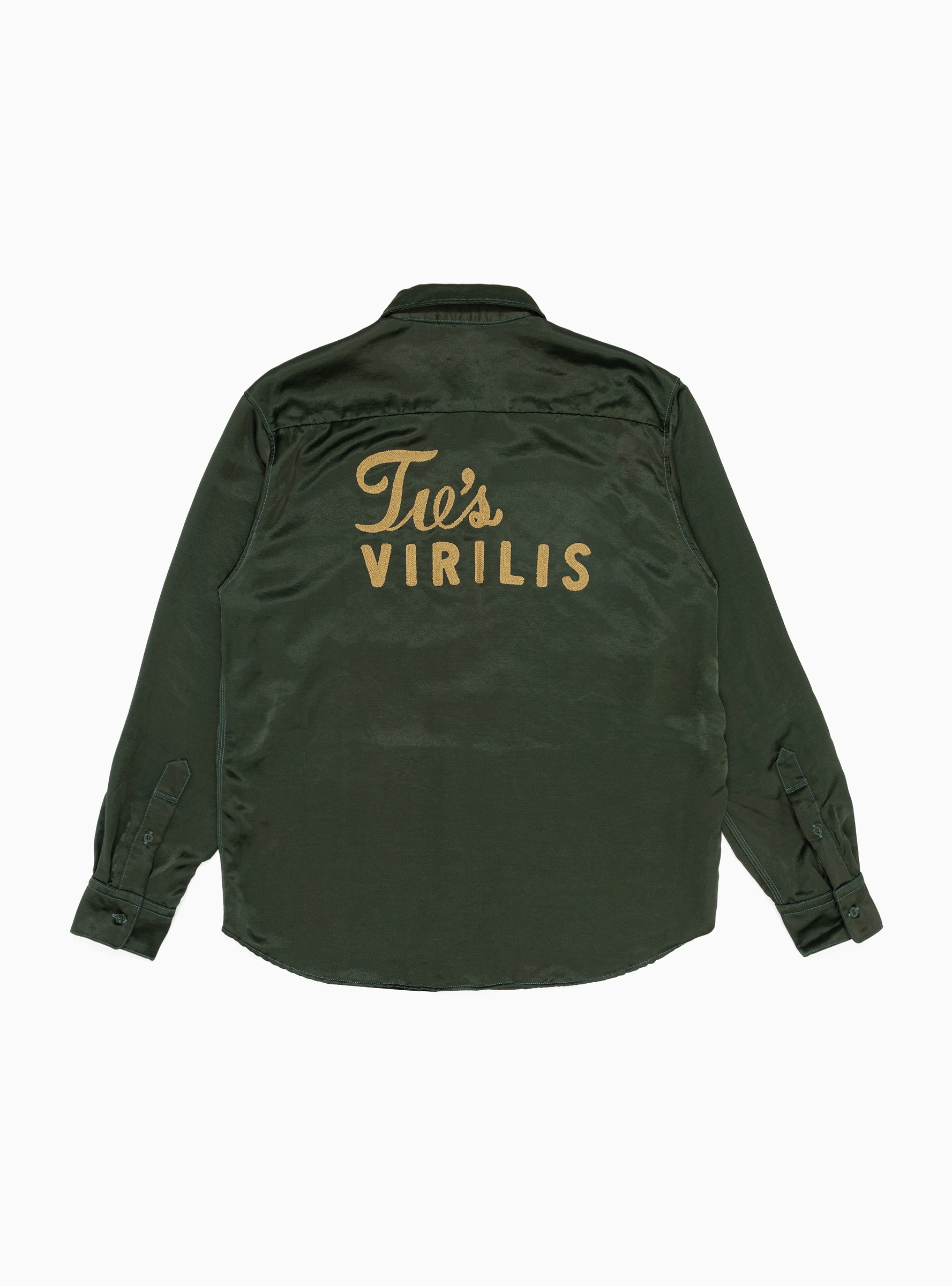  TOGA VIRILIS Satin Shirt Green