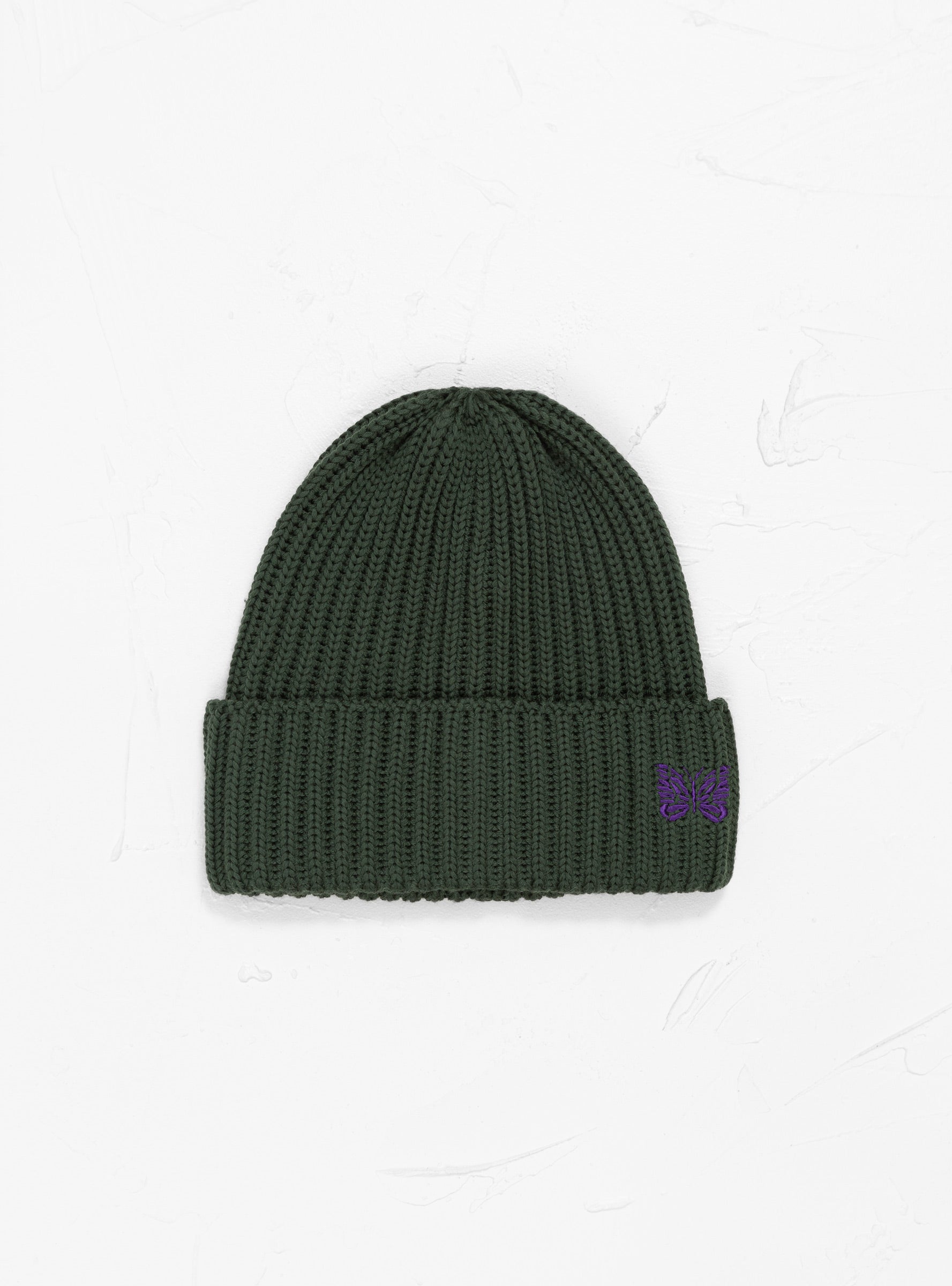  Needles Merino Wool Watch Cap Green