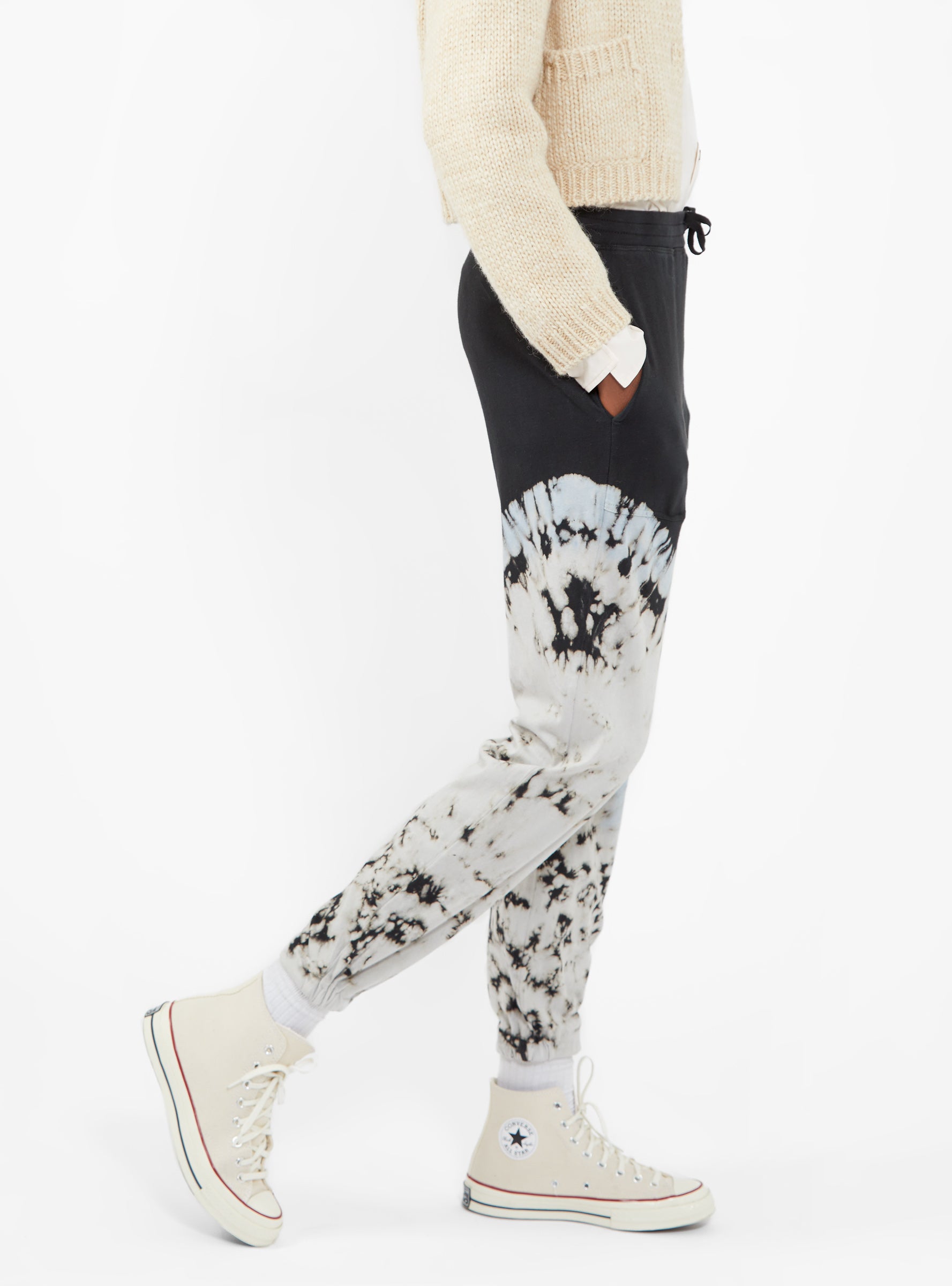  Raquel Allegra Tracker Sweatpants Moonbow Black - Size: XS