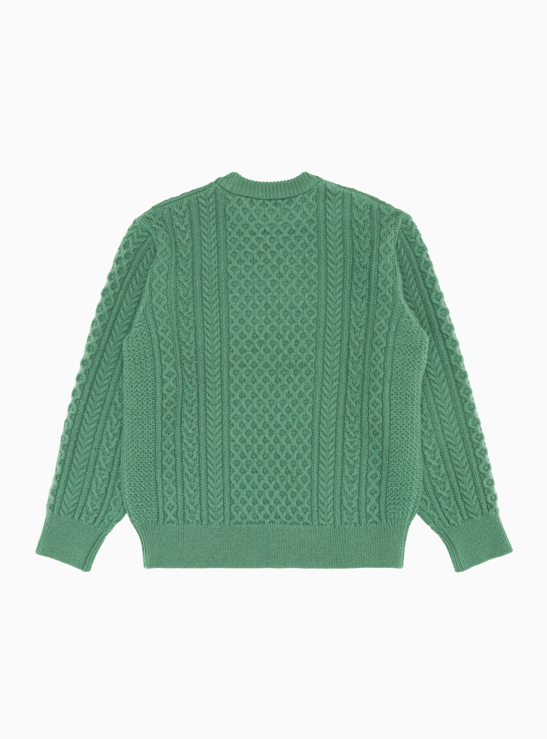  Yonetomi Reborn Wool Aran Sweater Green - Size: Large