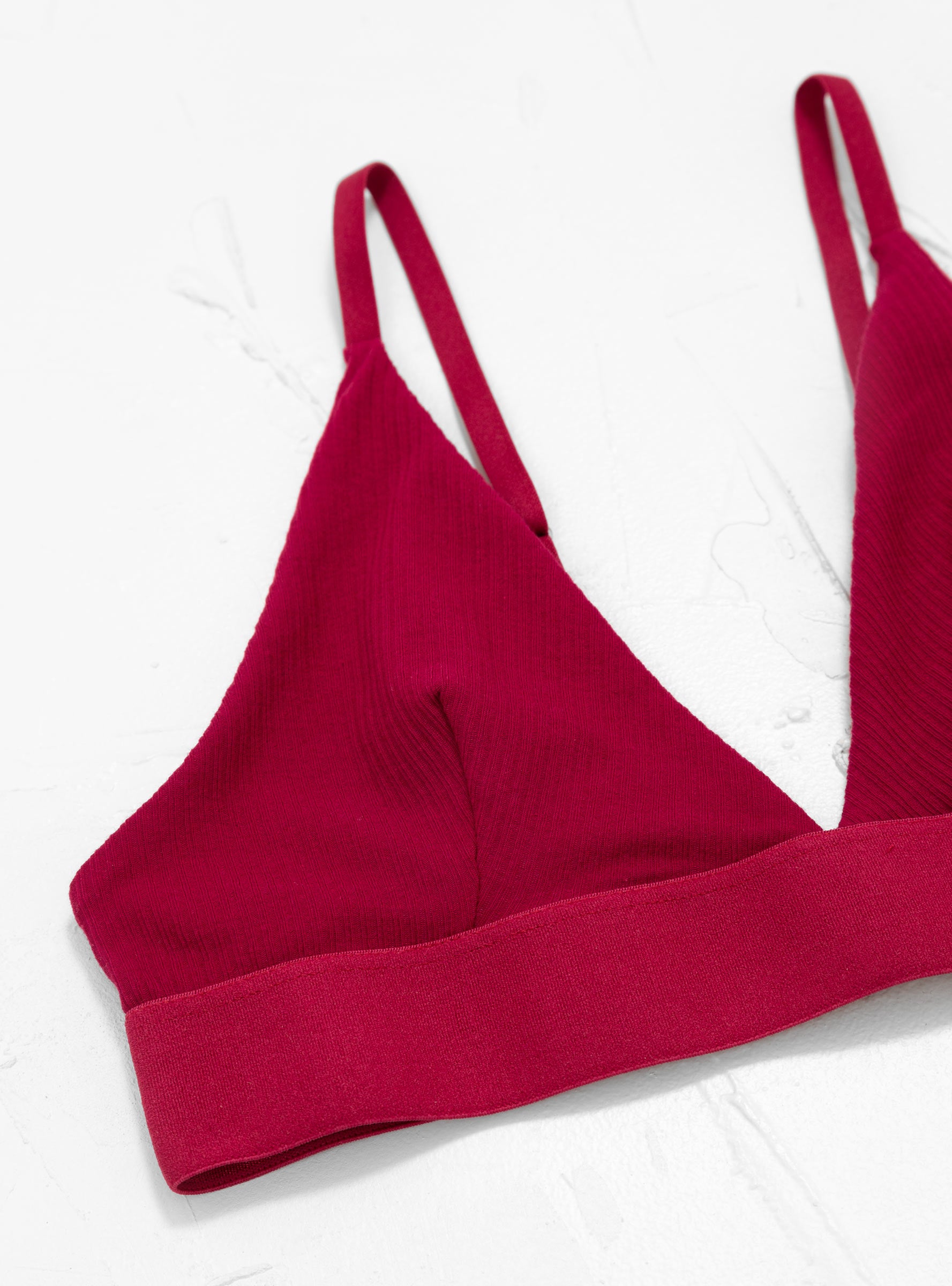  Baserange Triangle Bra Burned Red - Size: Large