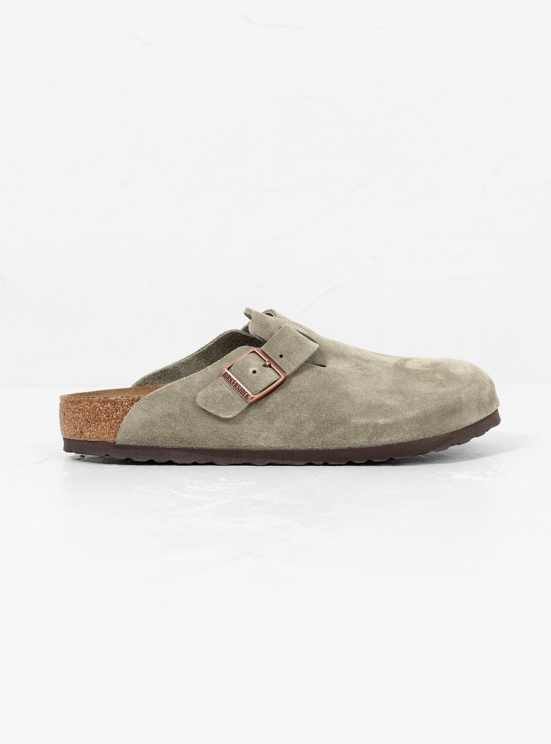  Birkenstock Boston SFB Suede Clogs Taupe