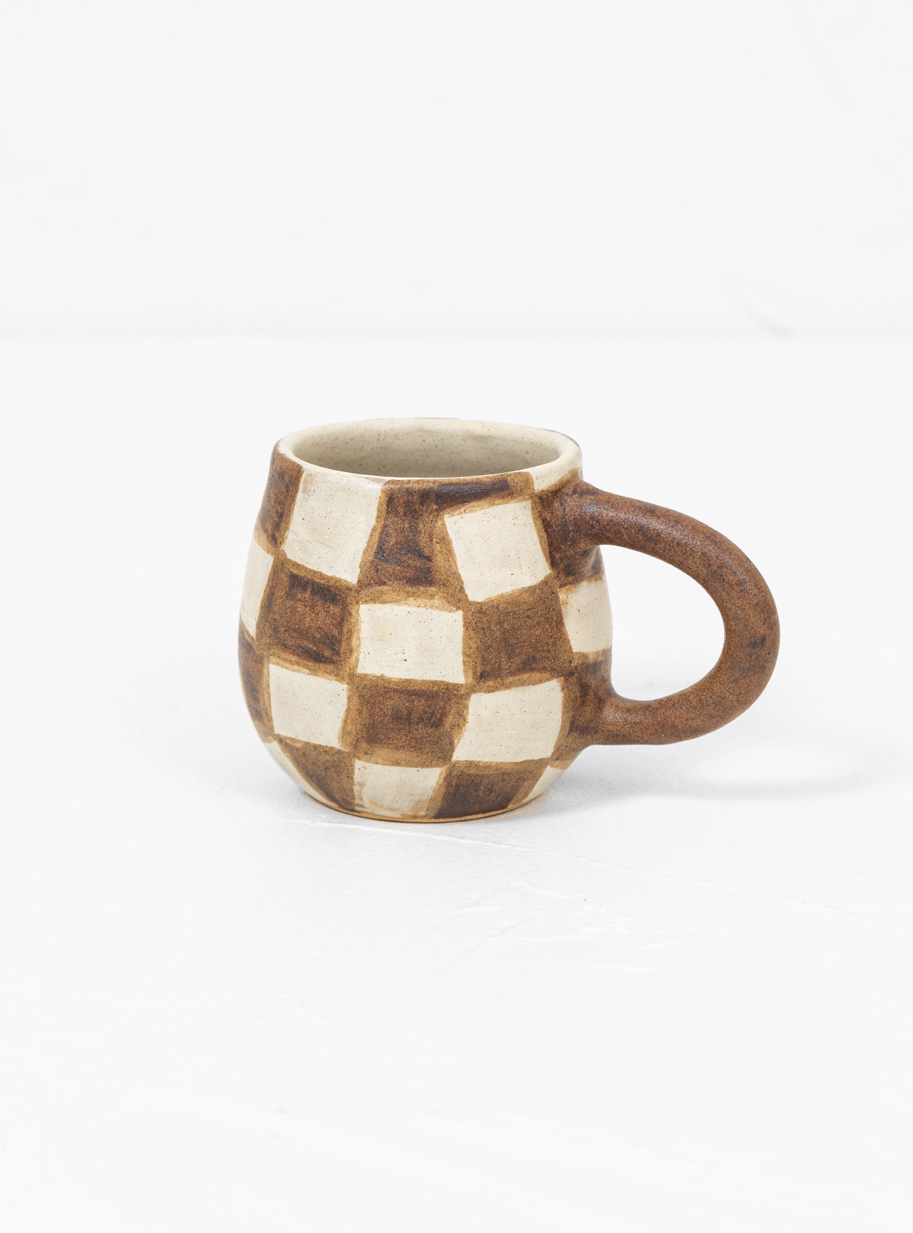  General Admission Checkered Mug Natural & Brown