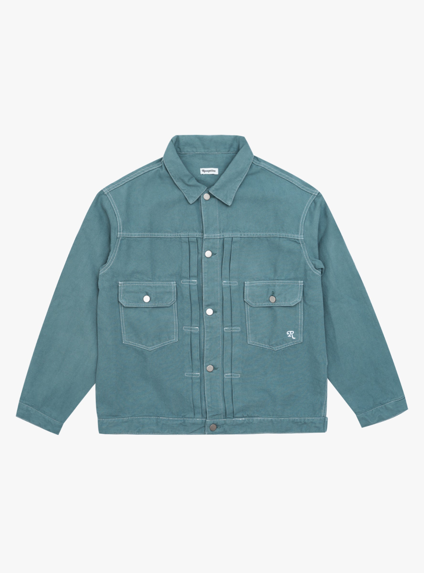  Reception Trucker Jacket Dusty Green - Size: Small