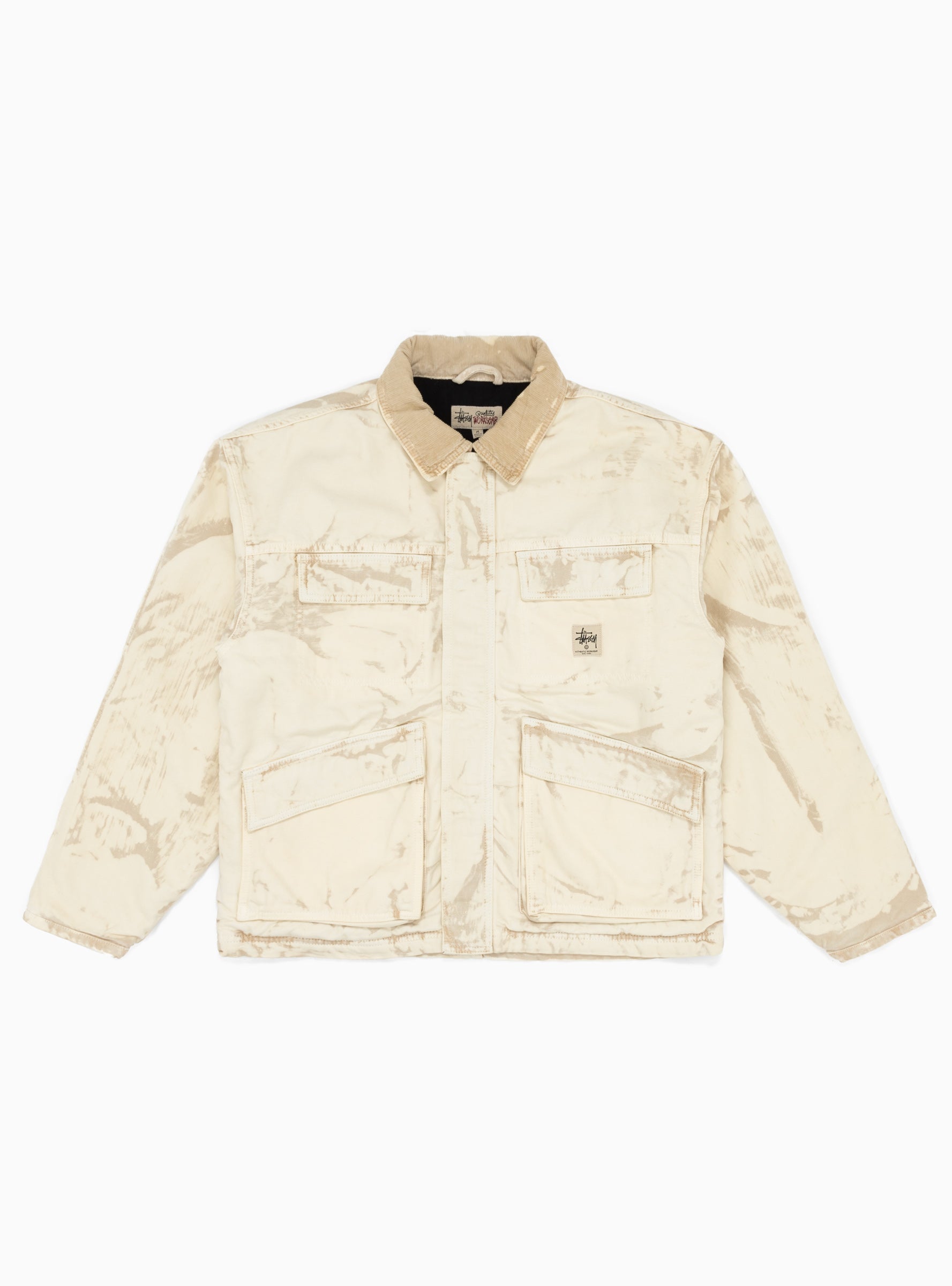  Stüssy Distressed Canvas Shop Jacket Khaki