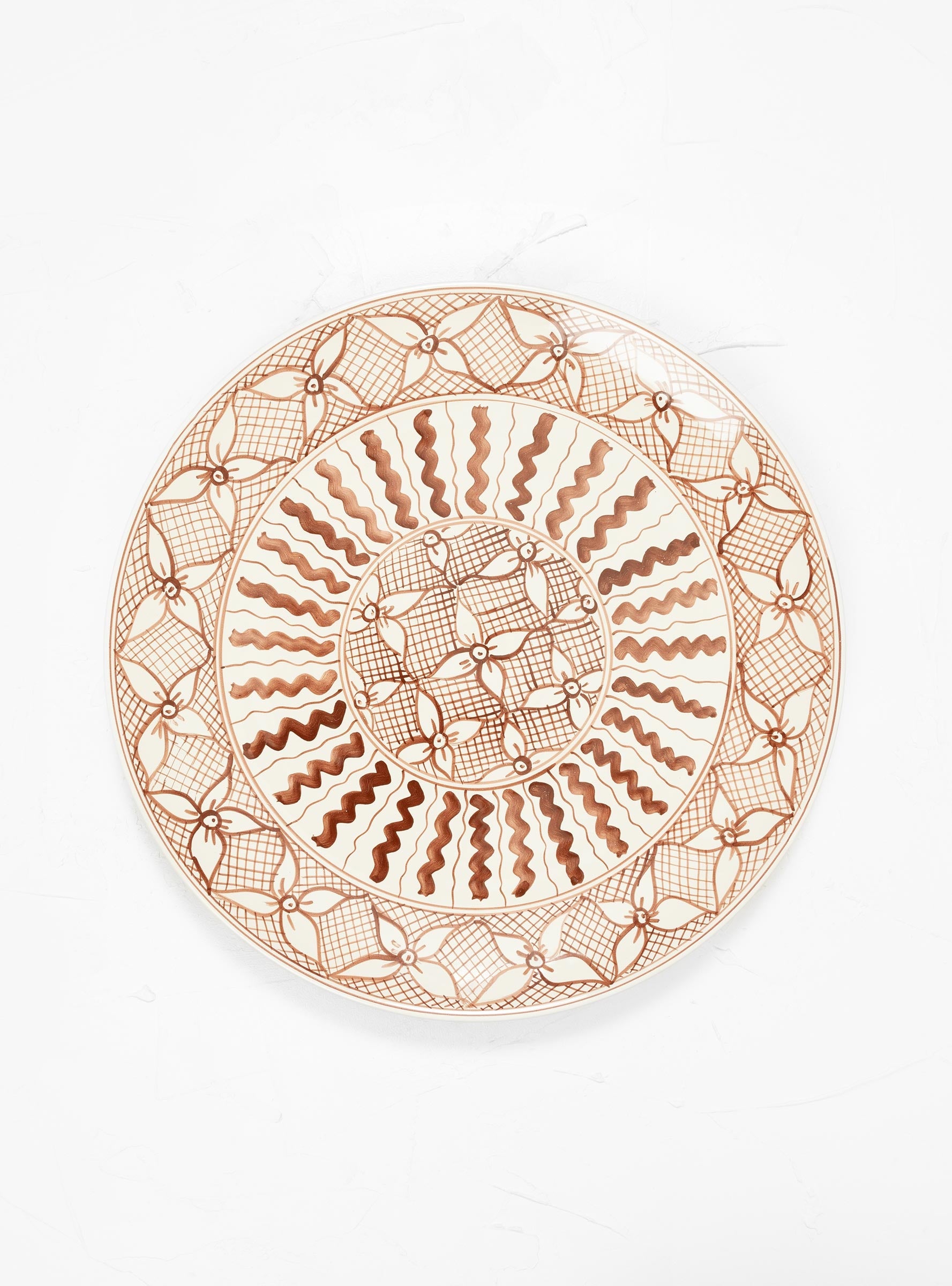  Enza Fasano Ceramiche Arab Flat Plate Light Brown