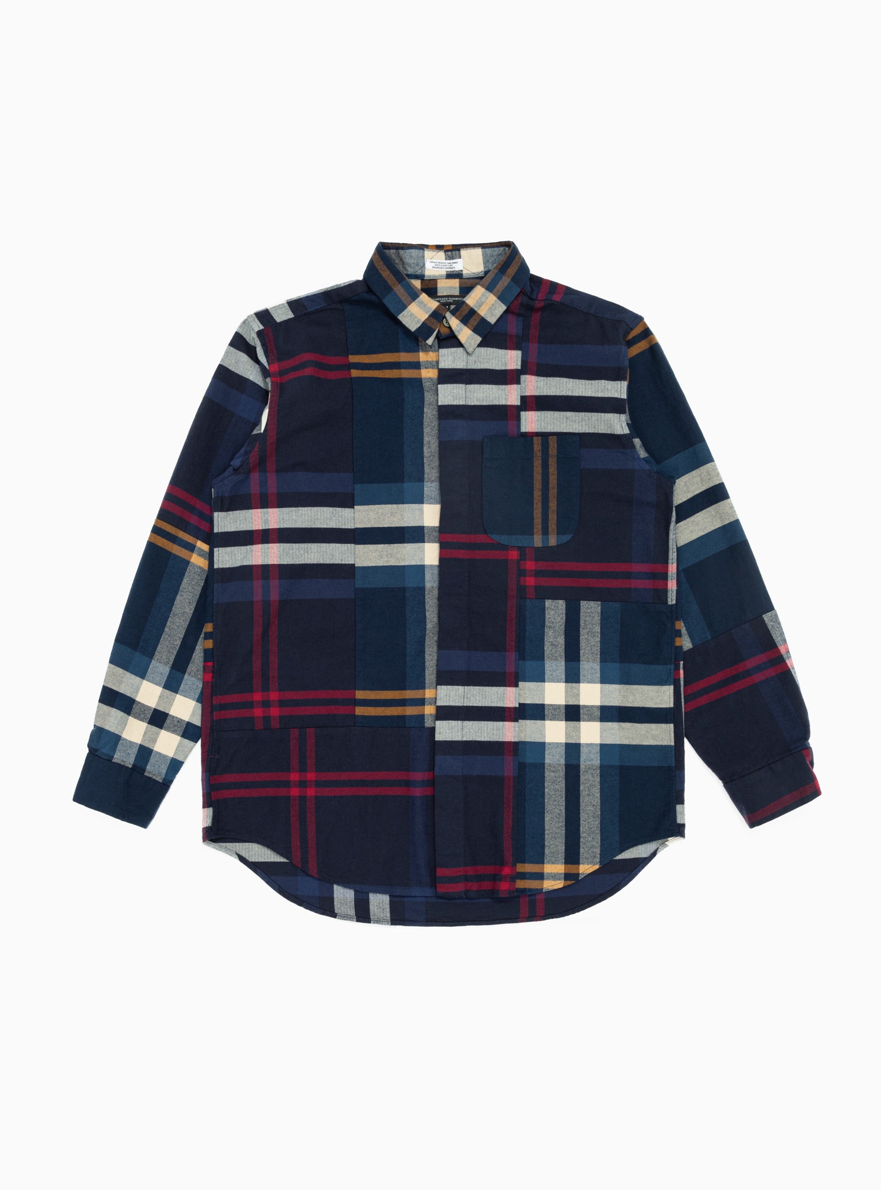  Engineered Garments Big Plaid Combo Shirt Navy