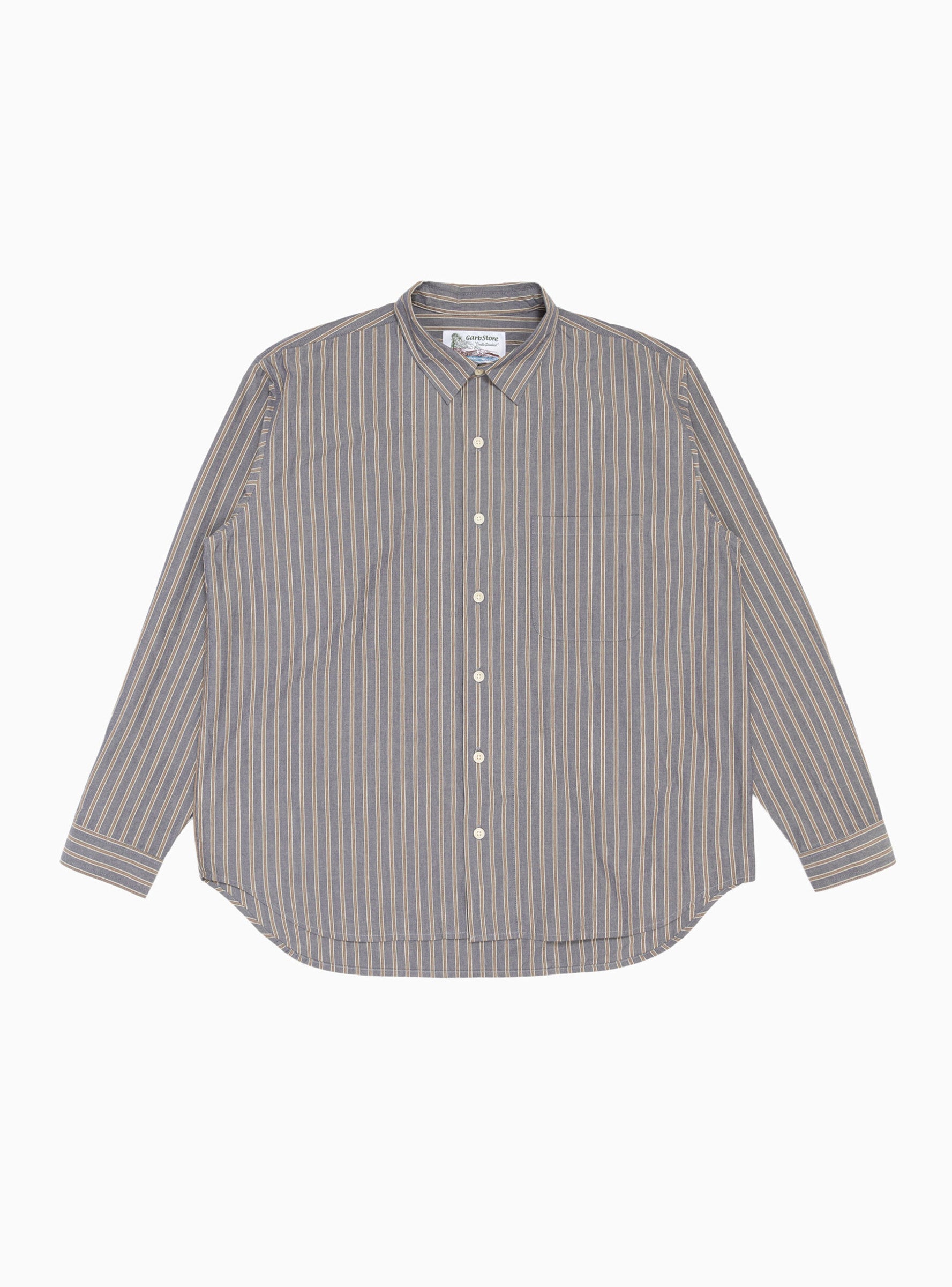  Garbstore Grande Shirt Indigo Stripe