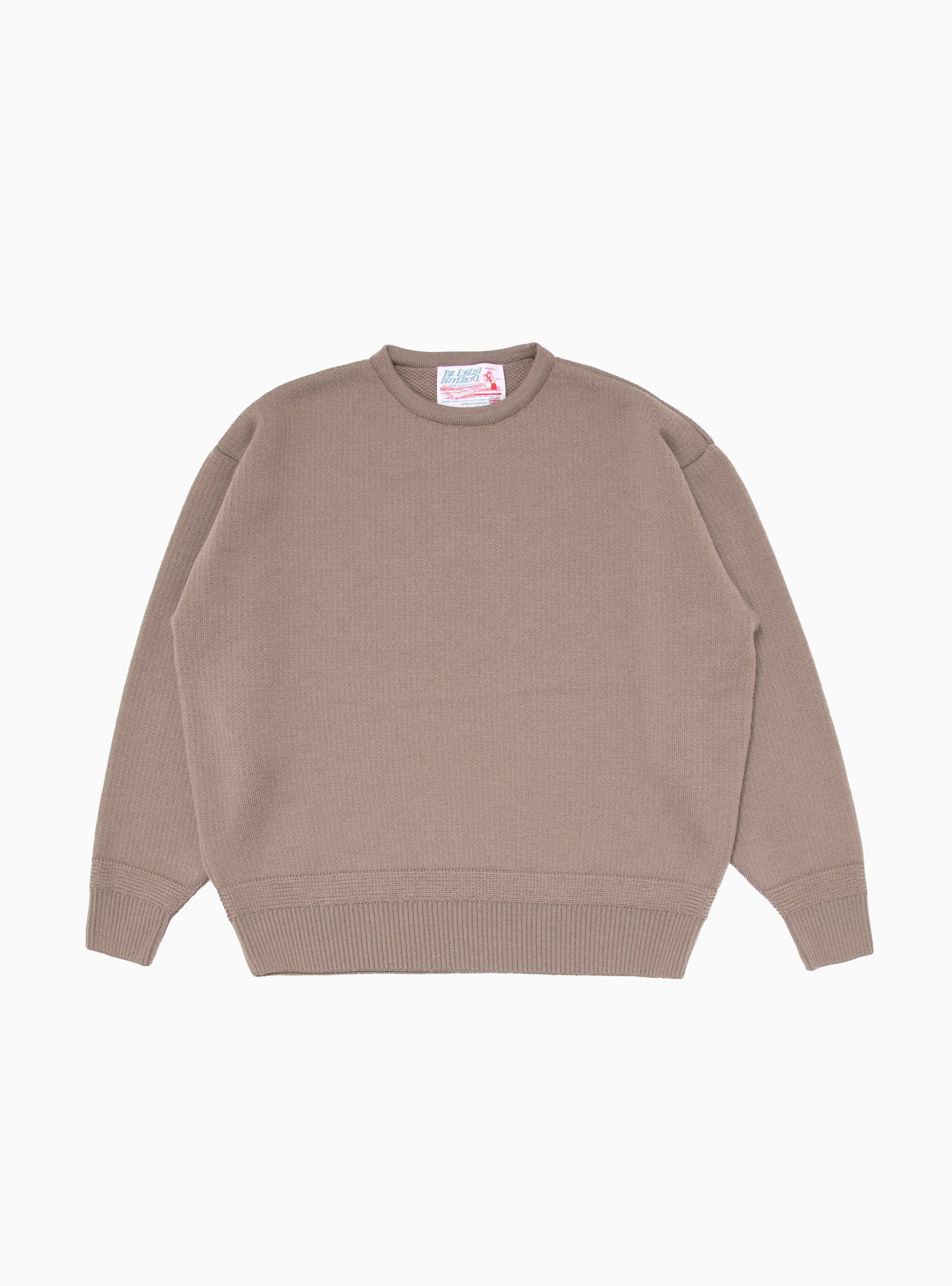  The English Difference Kendrew Merino Wool Crew Sweater Earth