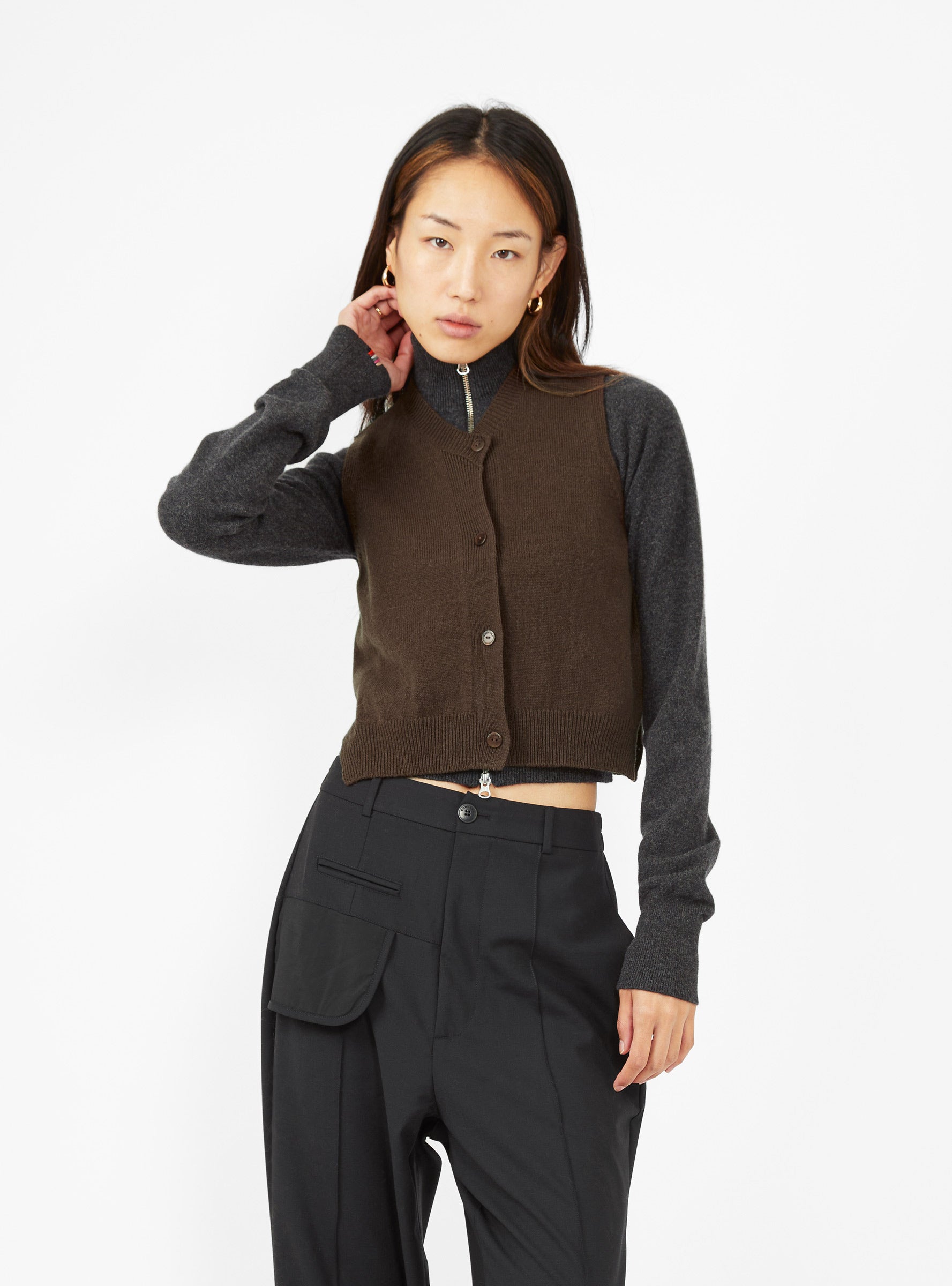  Cordera Wool & Cashmere Waistcoat Brown