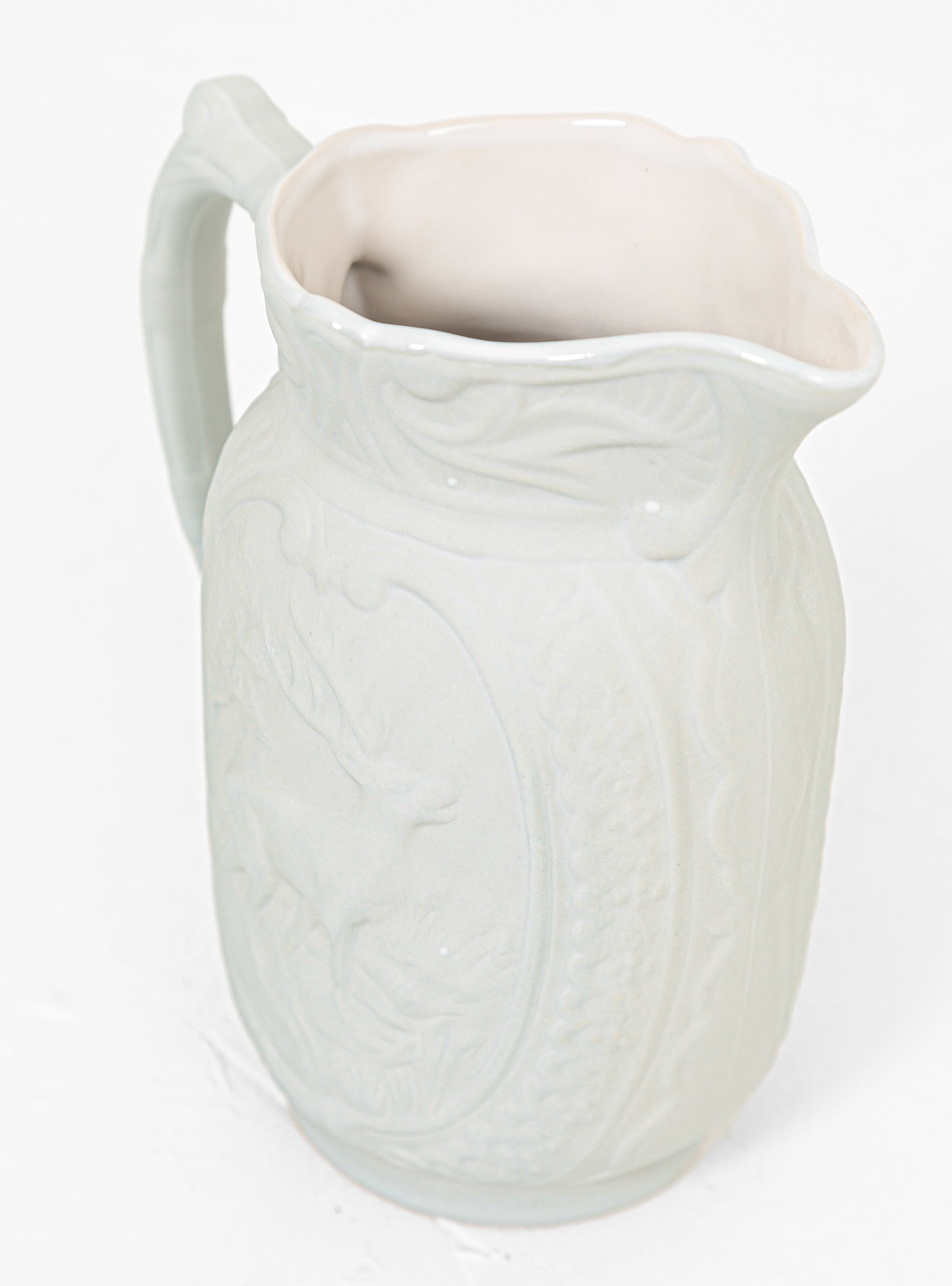  Manufacture de Digoin Deer Pitcher White