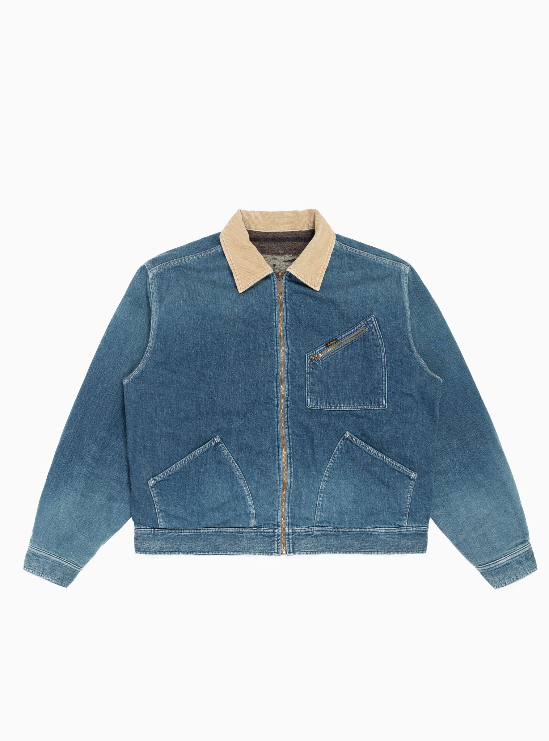  Kapital 11.5oz Denim Reversible Jacket Light Blue