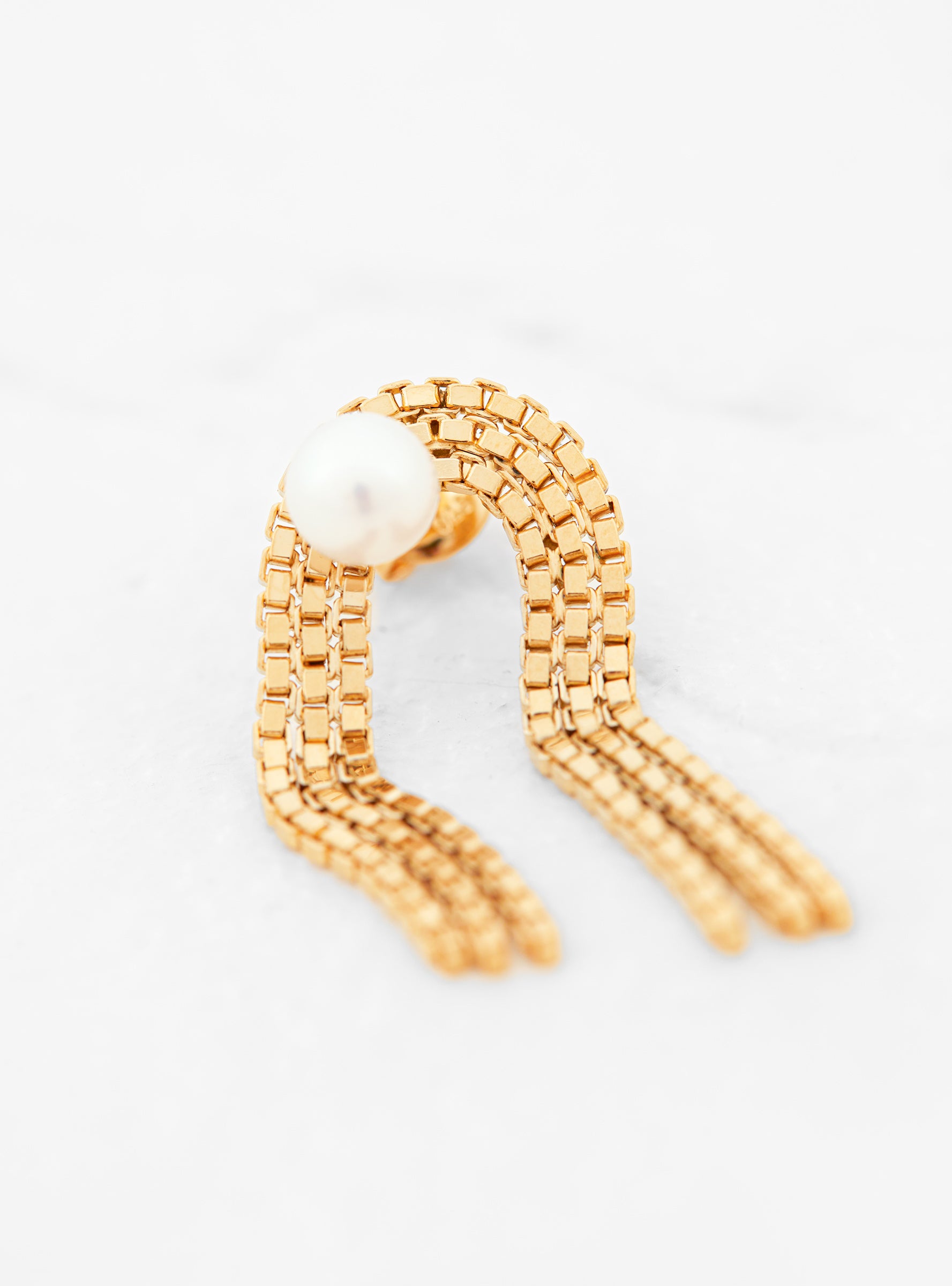  Martine Viergever Arcade Pearl Gold-Plated Silver Single Earring