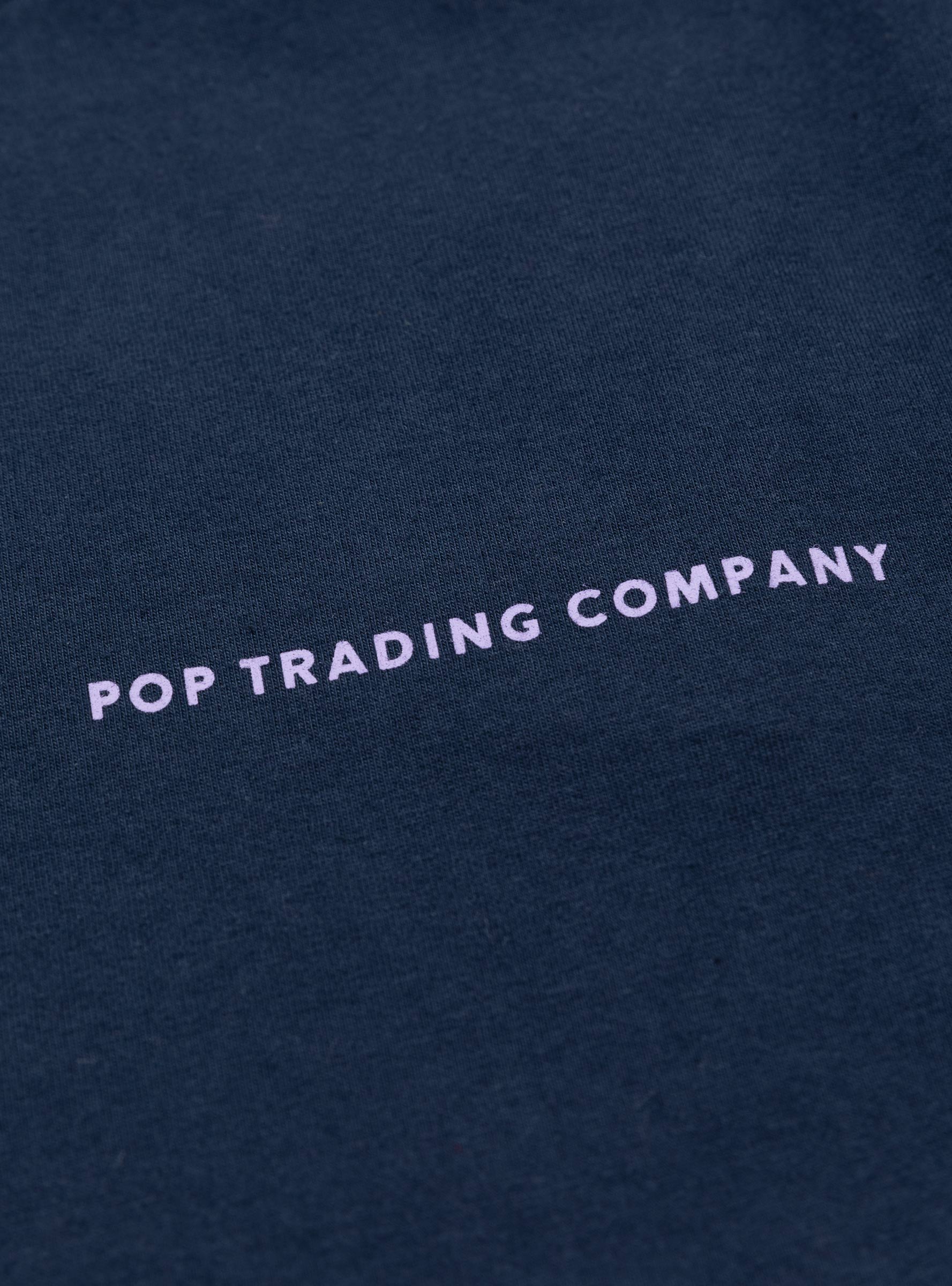 Pop Trading Company Pop Trading Company Logo T-shirt Navy & Viola - Size: XL