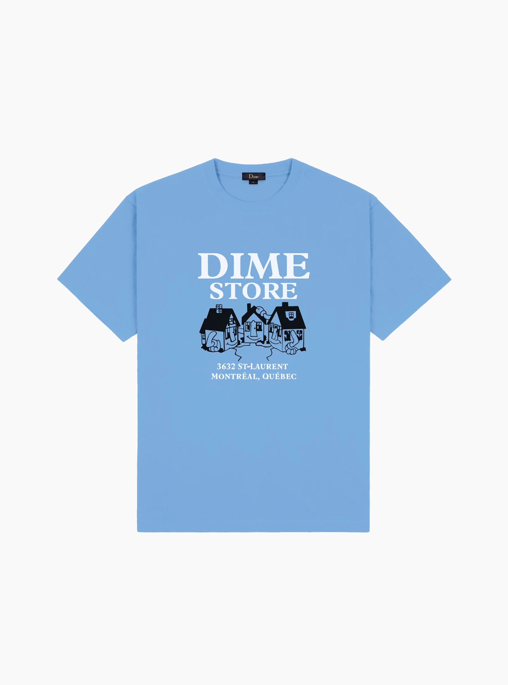  Dime Skateshop T-shirt True Blue - Size: Large