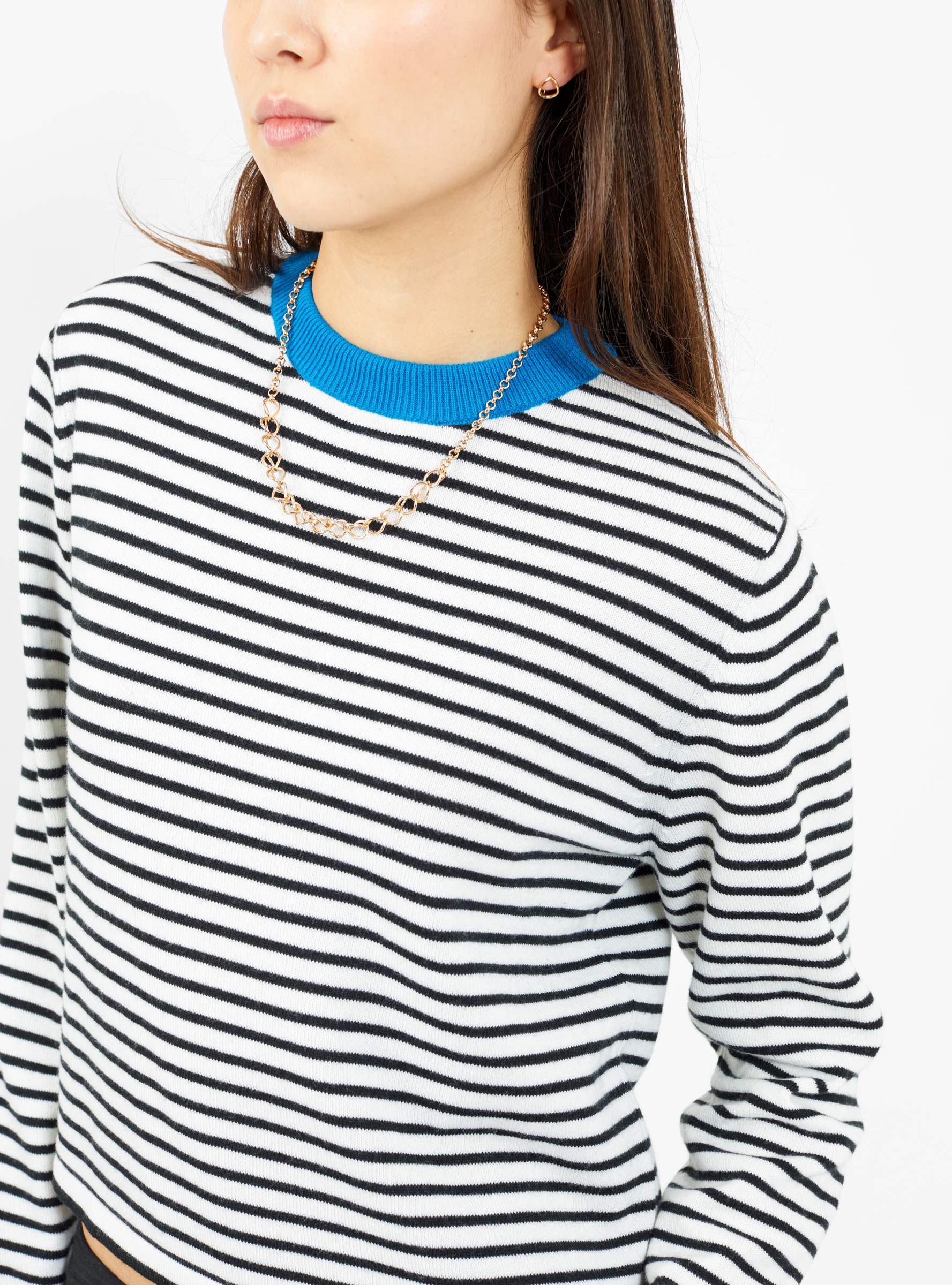  Cordera Merino Wool Striped T-Shirt Blue - Size: ONE SIZE