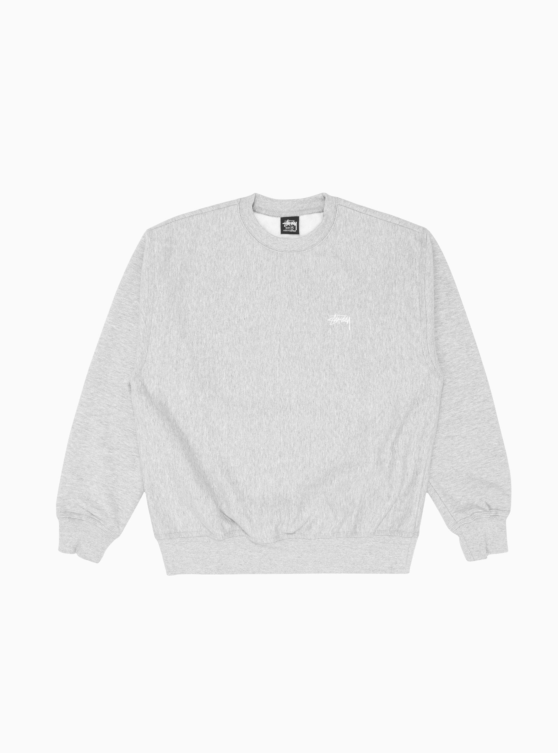  Stüssy Stock Logo Sweatshirt Heather Grey